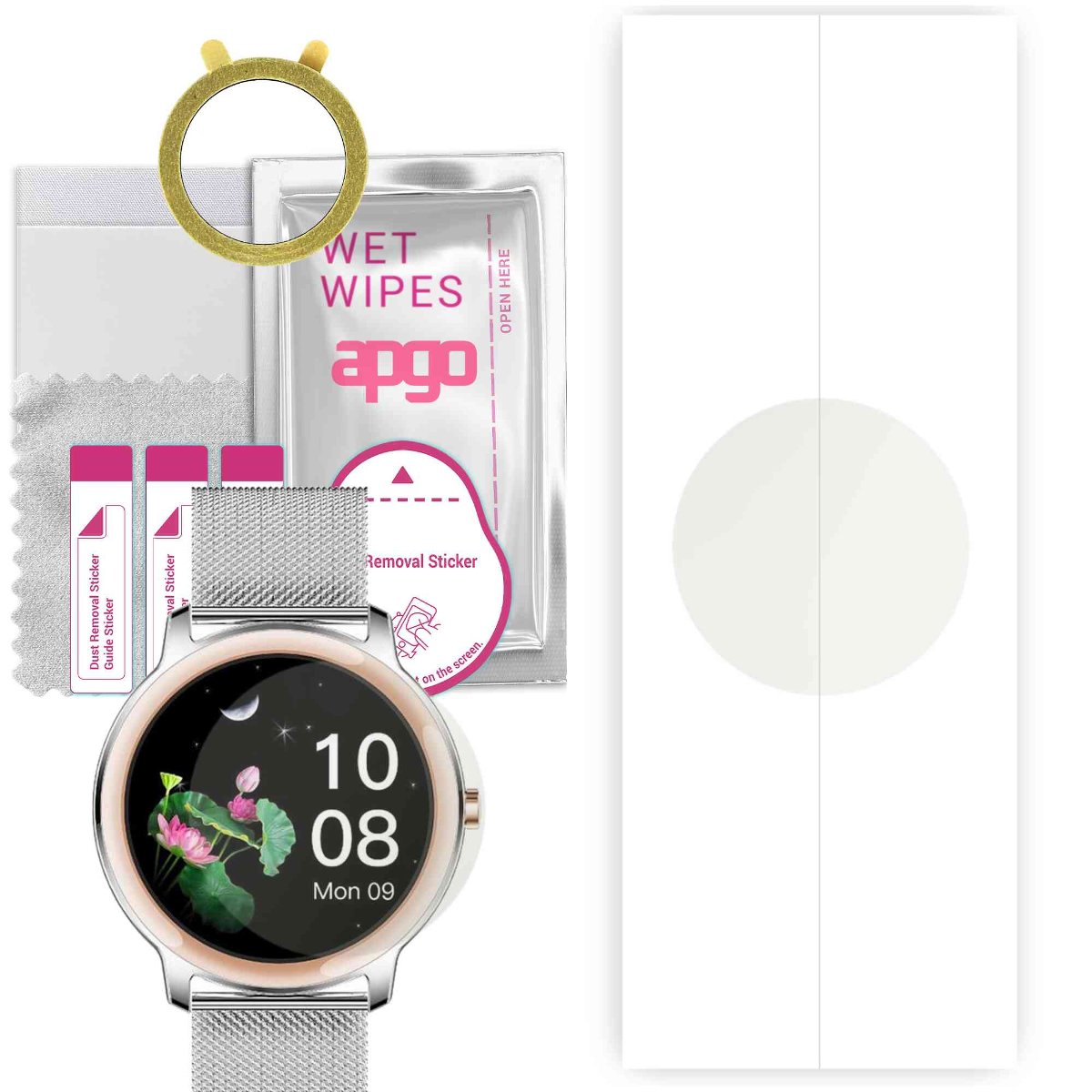 1x Folia hydrożelowa MATOWA do Rubicon RNBE66 - apgo Smartwatch Hydrogel MATTE Protection Ochrona na ekran smartwatcha