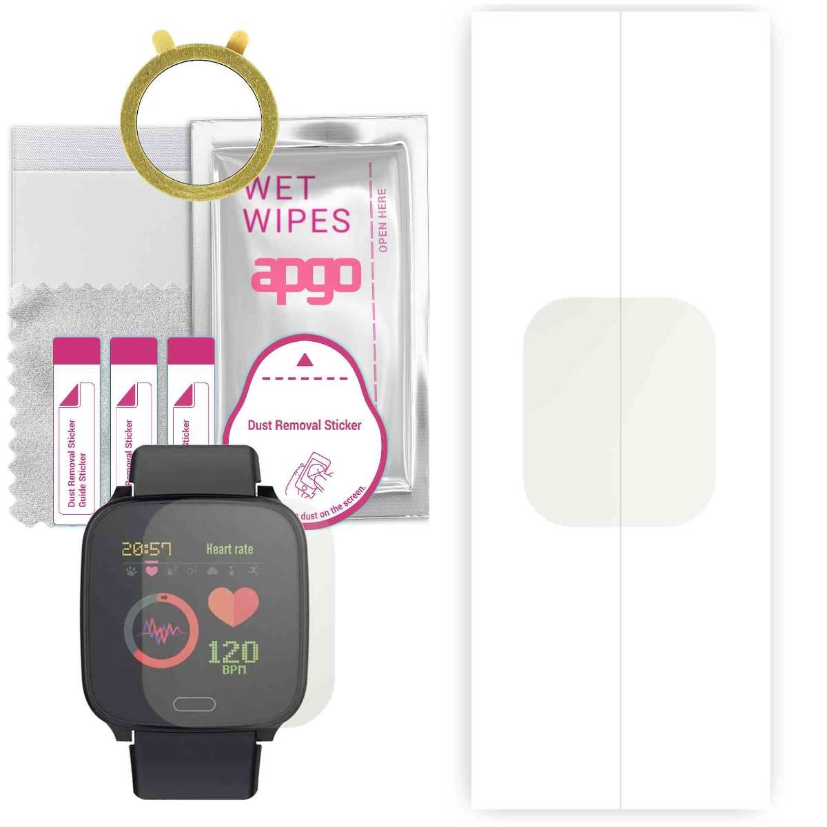 1x Folia hydrożelowa MATOWA do Forever IGO JW-100 - apgo Smartwatch Hydrogel MATTE Protection Ochrona na ekran smartwatcha