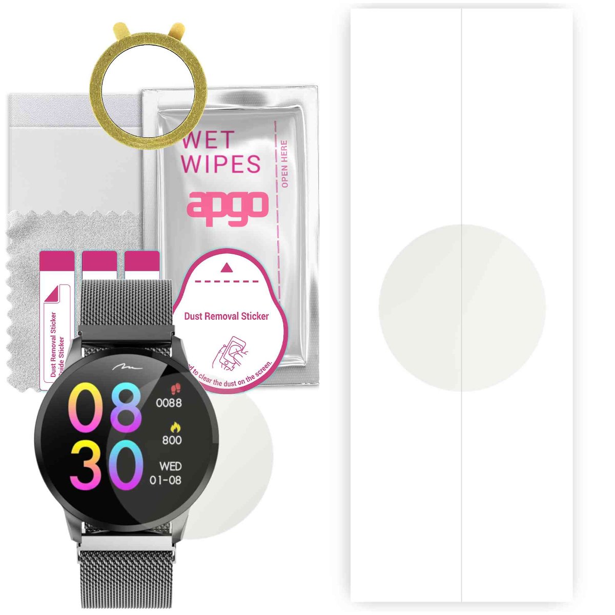 1x Folia hydrożelowa MATOWA do Media-tech Active Band Geneva - apgo Smartwatch Hydrogel MATTE Protection Ochrona na ekran smartwatcha