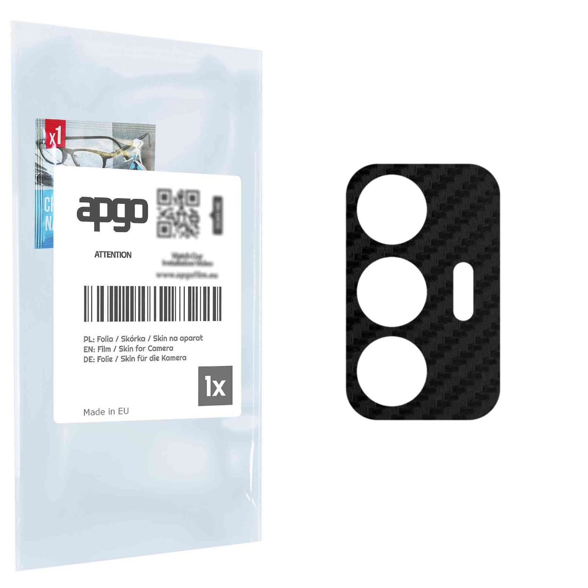 Folia naklejka skórka strukturalna na wyspę aparatu do ZTE Blade A72 5G - różne kolory na kamerę, obiektyw apgo SKINS Lens Protector