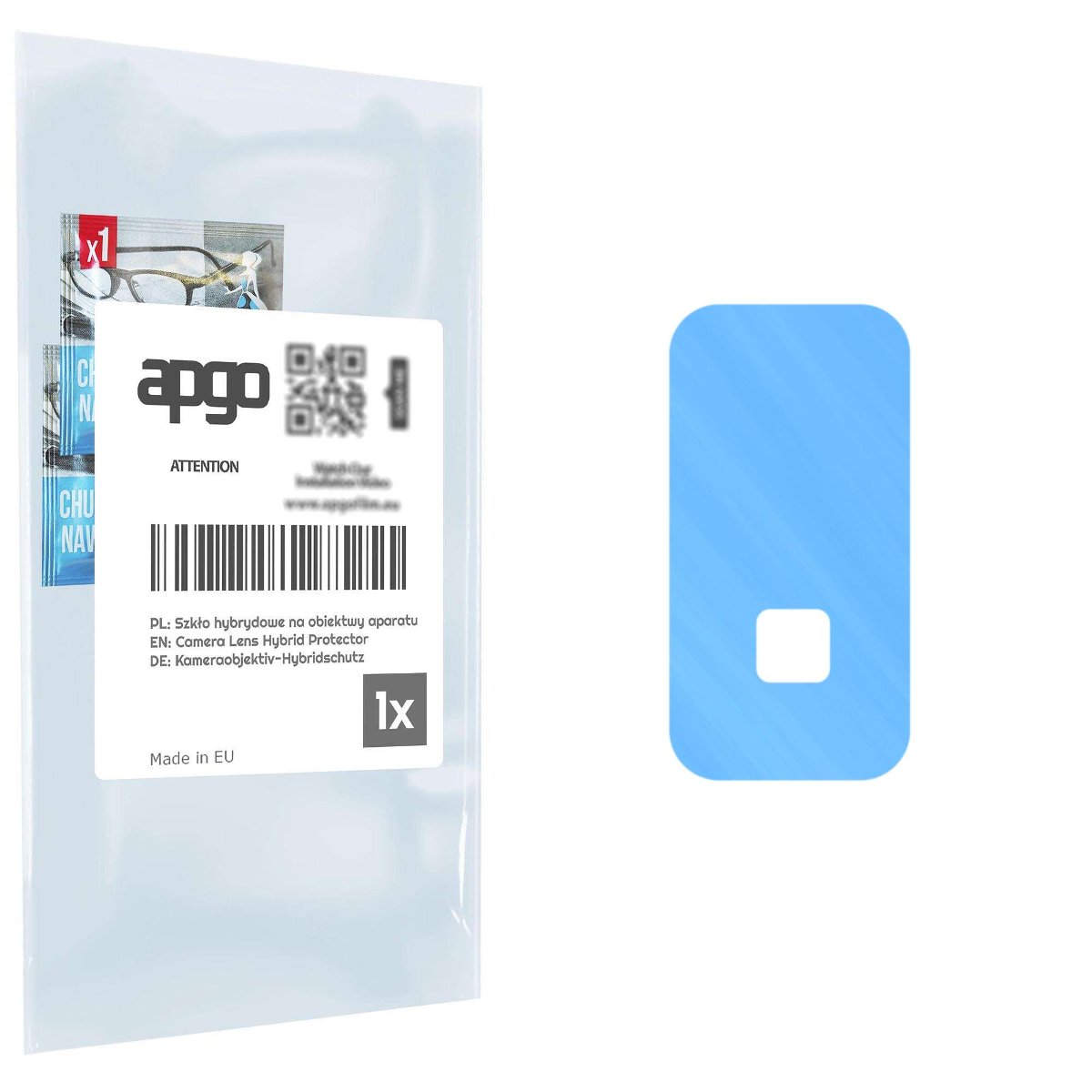 1x Szkło hybrydowe na aparat obiektyw kamerę 9H do Sharp Aquos Wish3 - apgo hybrid Camera Lens Protector