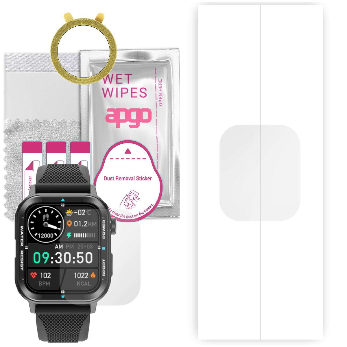 1x Folia hydrożelowa do Colmi M41 - apgo Smartwatch Hydrogel Protection Ochrona na ekran smartwatcha