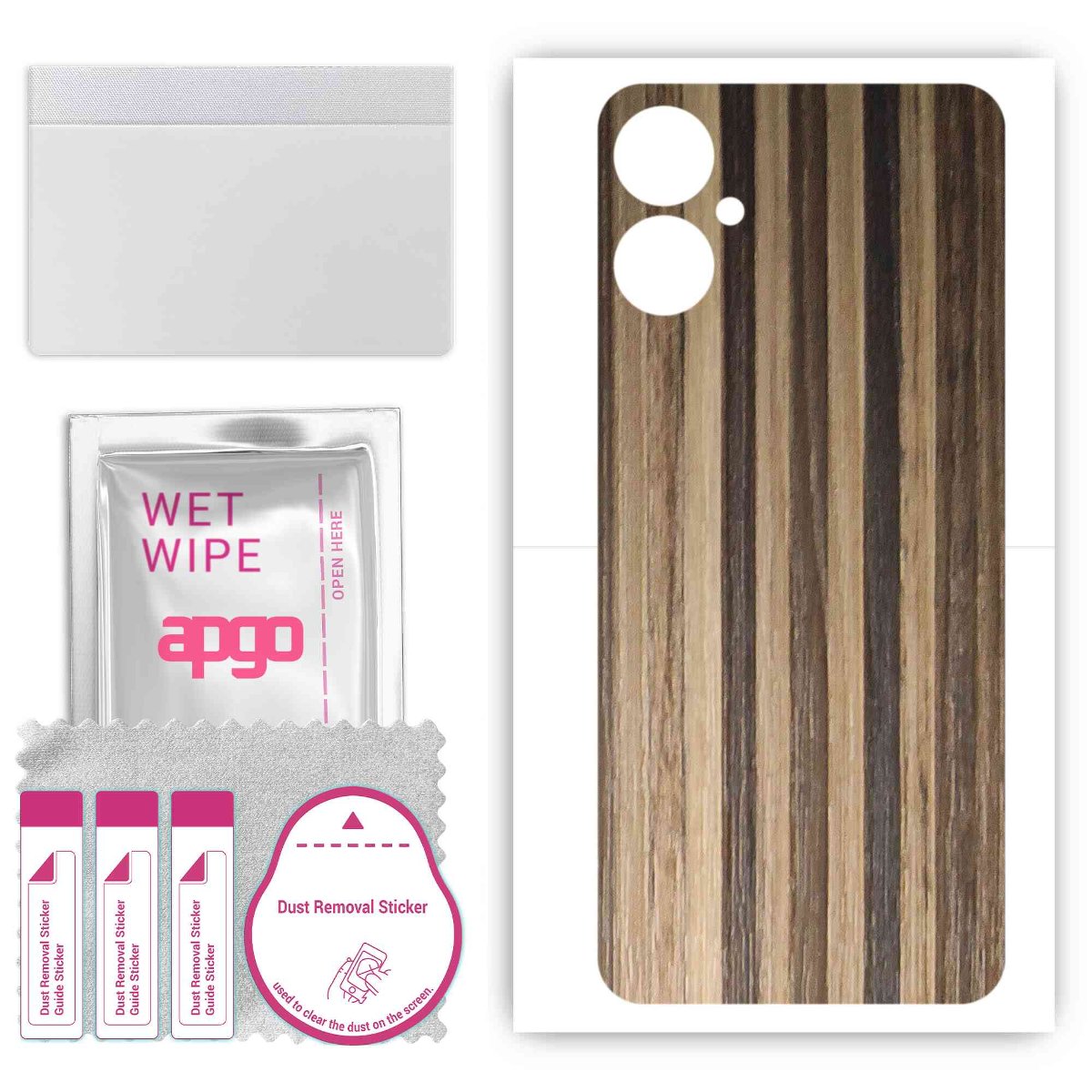 Folia naklejka skórka strukturalna na TYŁ do Tecno Spark 9 Pro -  Drewno Paski Mix - apgo SKINS