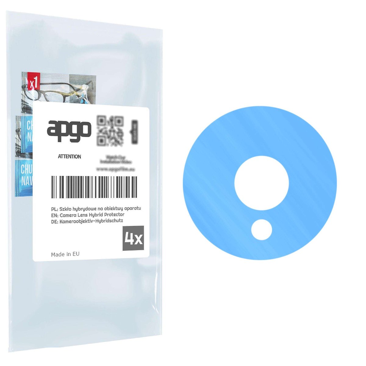 4x Szkło hybrydowe na aparat obiektyw kamerę 9H do Nokia C200 - apgo hybrid Camera Lens Protector