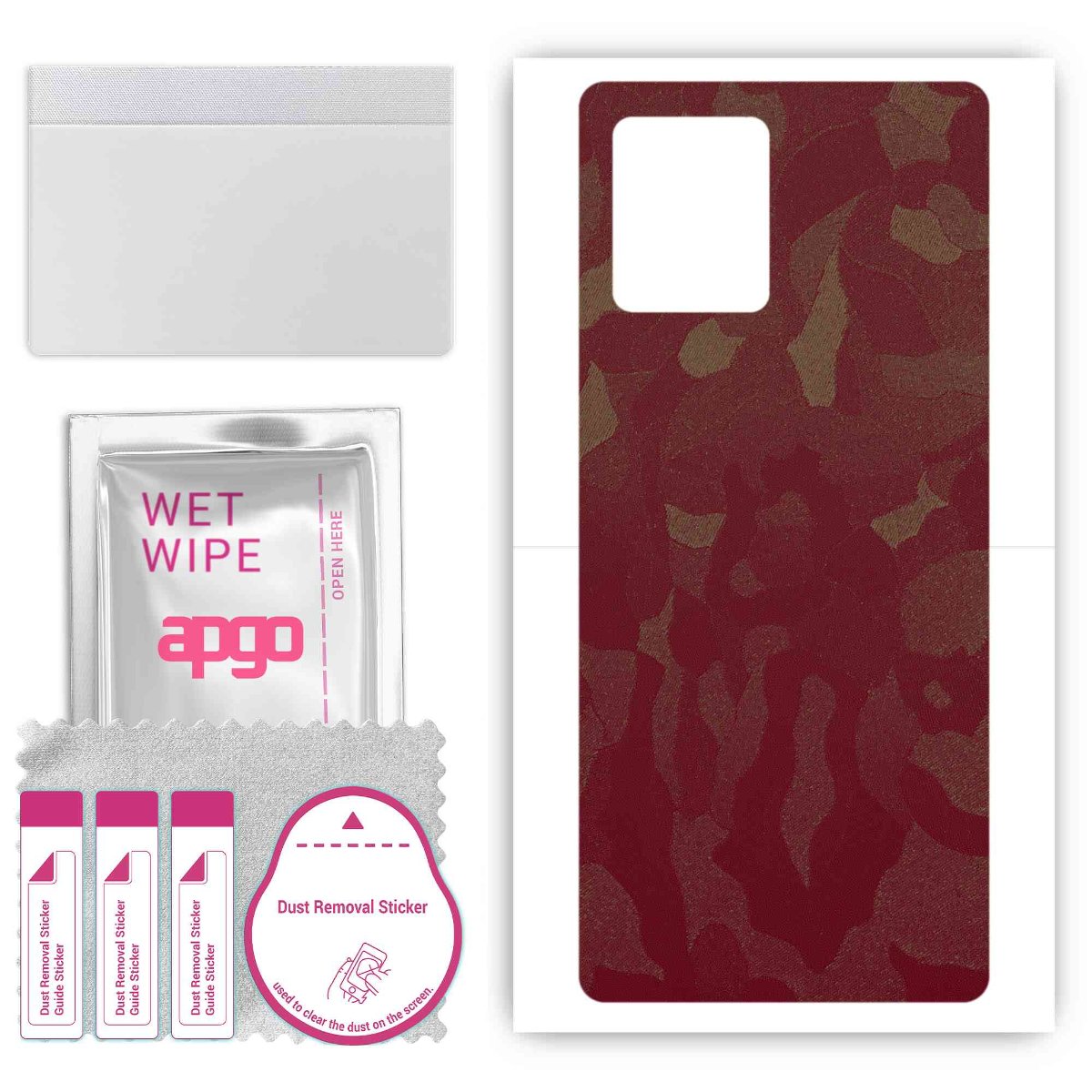 Folia naklejka skórka strukturalna na TYŁ do Wiko T60 -  Moro | Camo Bordowy - apgo SKINS