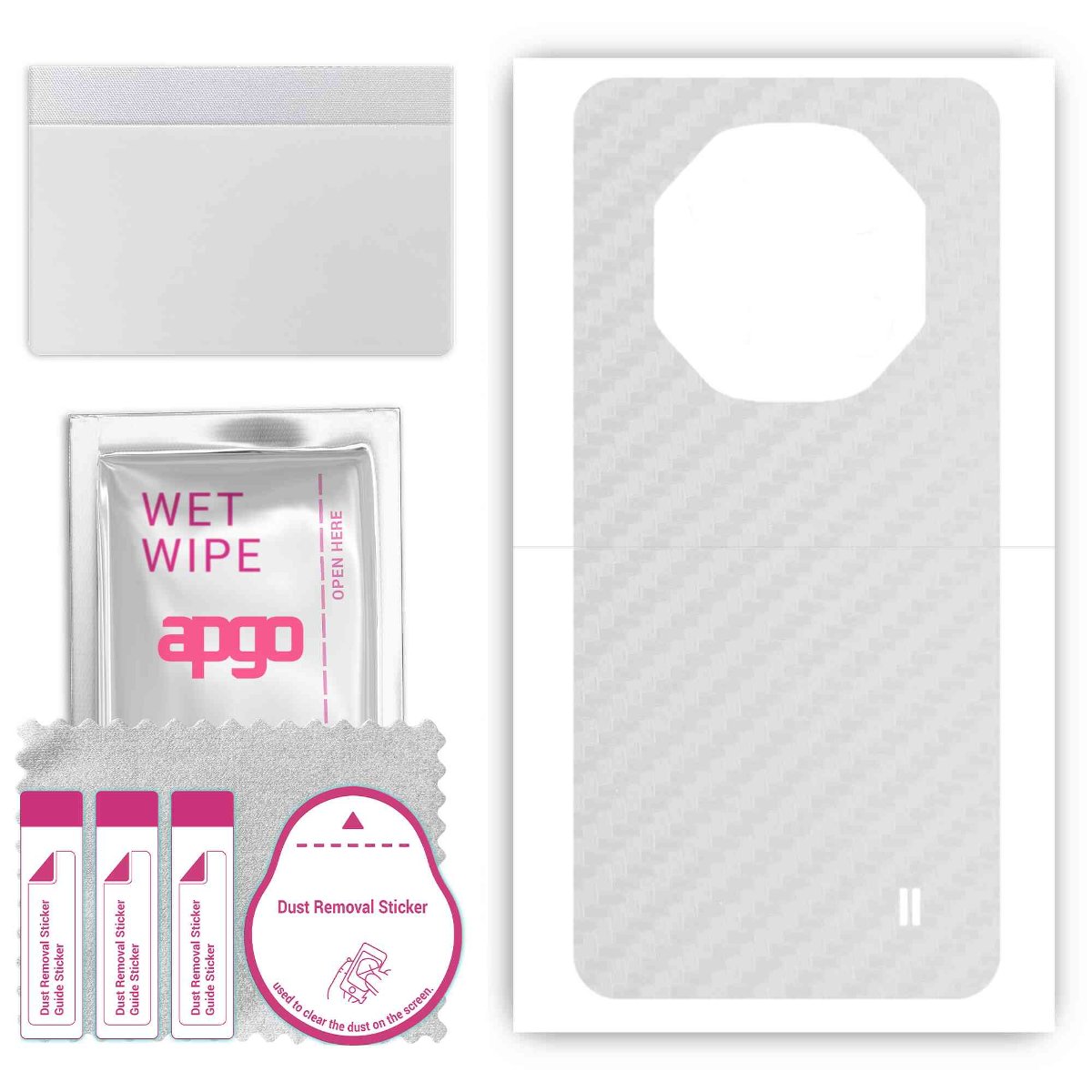 Folia naklejka skórka strukturalna na TYŁ do ZTE Nubia N5 -  Carbon Przezroczysty - apgo SKINS