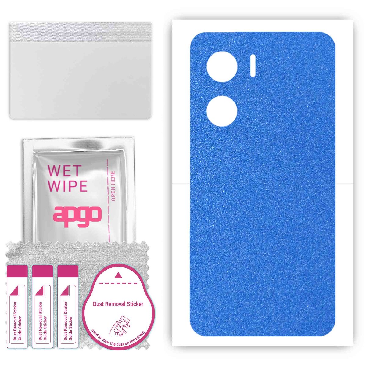 Folia naklejka skórka strukturalna na TYŁ do ZTE Nubia Neo 5G -  Niebieski Pastel Matowy - apgo SKINS