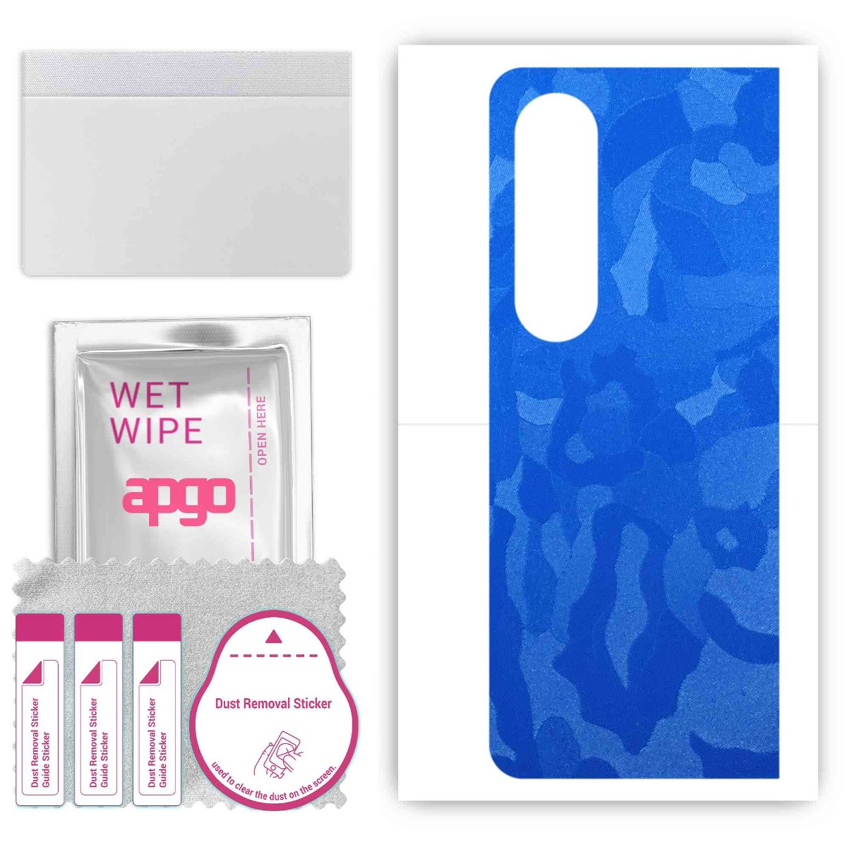 Folia naklejka skórka strukturalna na TYŁ do Samsung Galaxy Z Fold4 -  Moro | Camo Niebieski - apgo SKINS