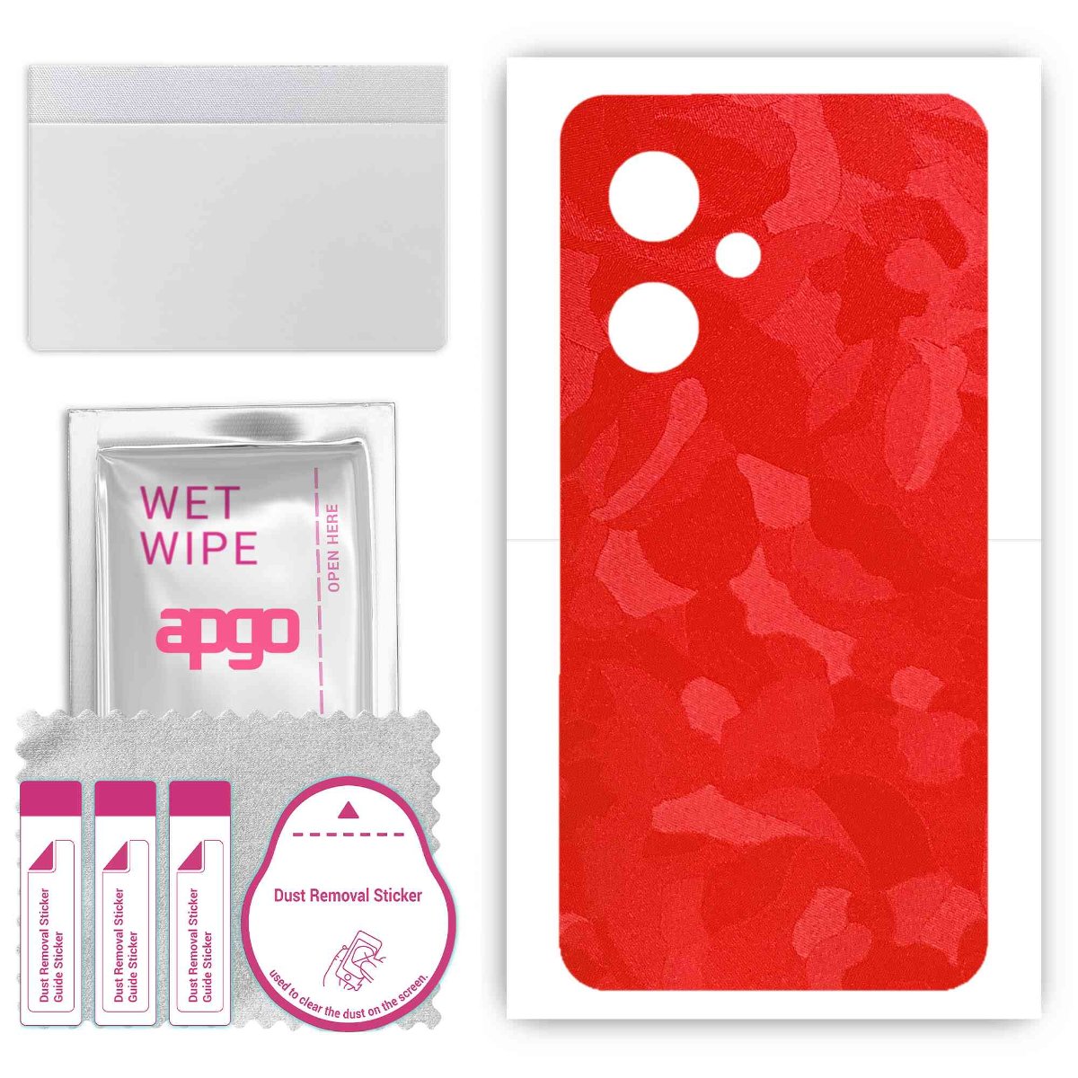 Folia naklejka skórka strukturalna na TYŁ do Vivo Y27 4G -  Moro | Camo Czerwony - apgo SKINS