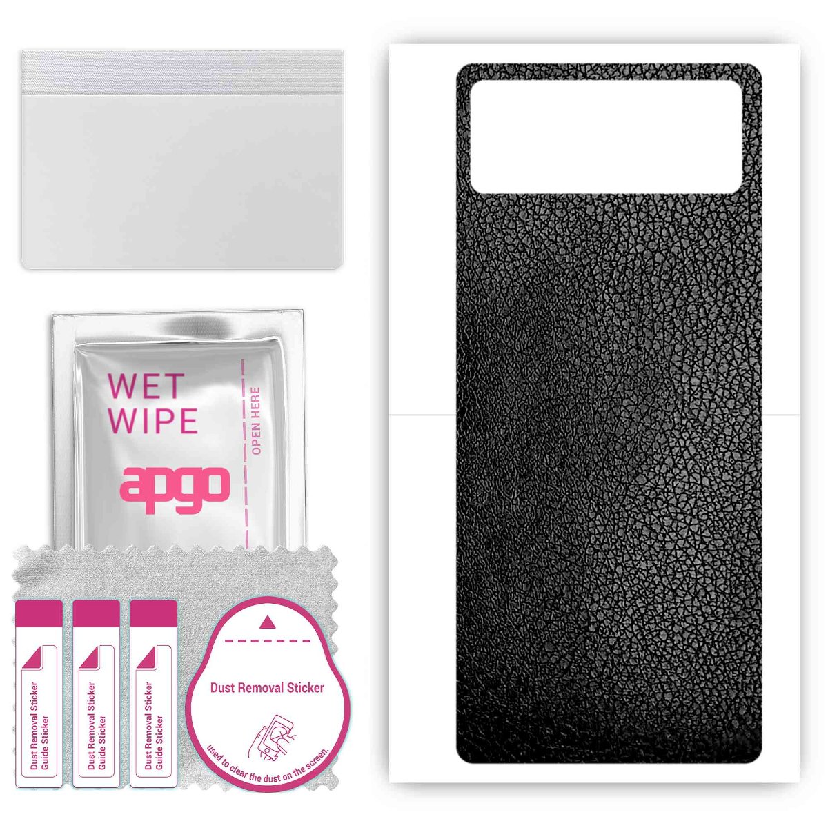 Folia naklejka skórka strukturalna na TYŁ do Xiaomi Mix Fold 2 -  Skóra Czarna - apgo SKINS