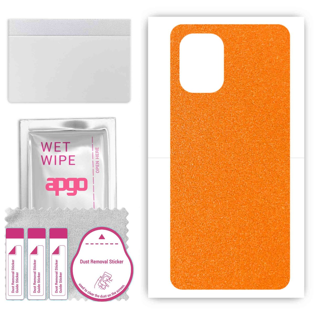 Folia naklejka skórka strukturalna na TYŁ do Umidigi G1 -  Pomarańczowy Pastel Matowy Chropowaty Baranek - apgo SKINS