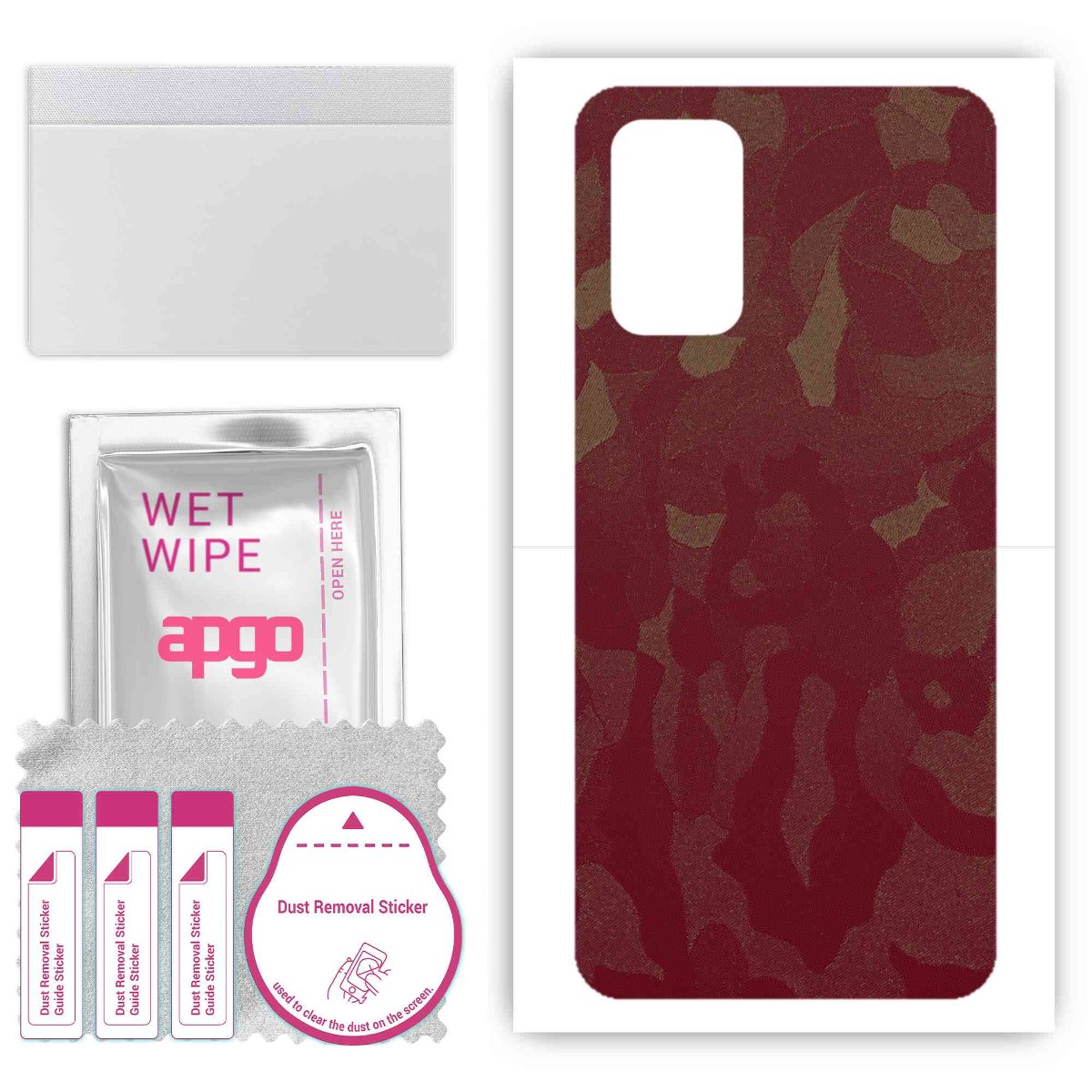 Folia naklejka skórka strukturalna na TYŁ do HTC Wildfire E Star -  Moro | Camo Bordowy - apgo SKINS