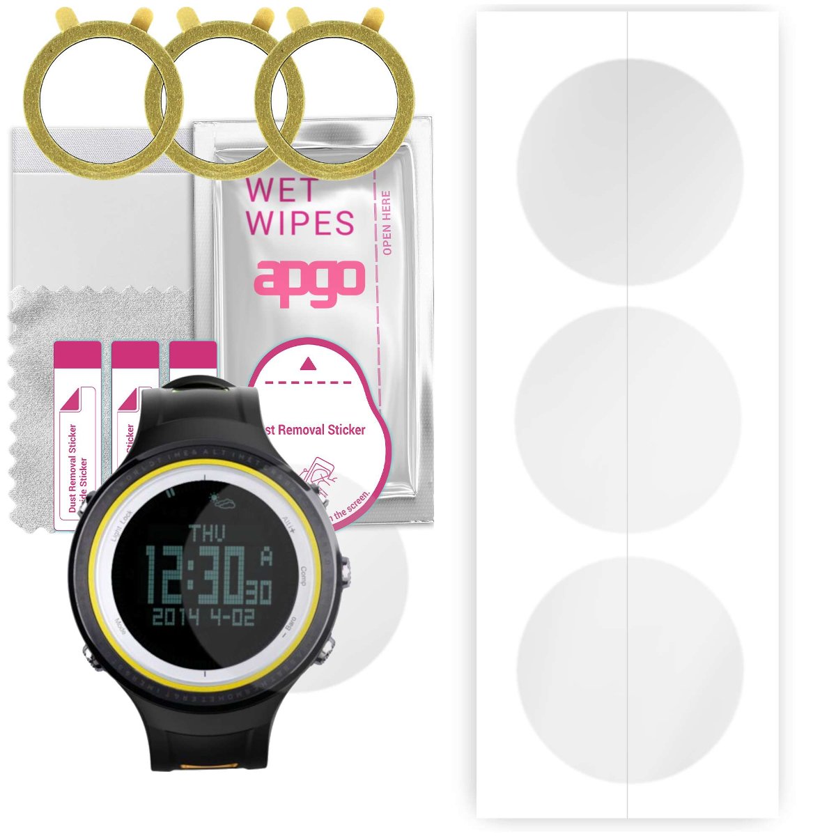 3x Folia hydrożelowa do Sunroad FR800NB - apgo Smartwatch Hydrogel Protection Ochrona na ekran smartwatcha