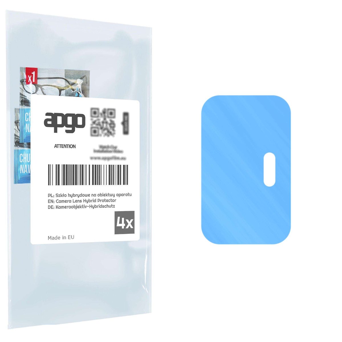 4x Szkło hybrydowe na aparat obiektyw kamerę 9H do ZTE Blade A72 5G - apgo hybrid Camera Lens Protector