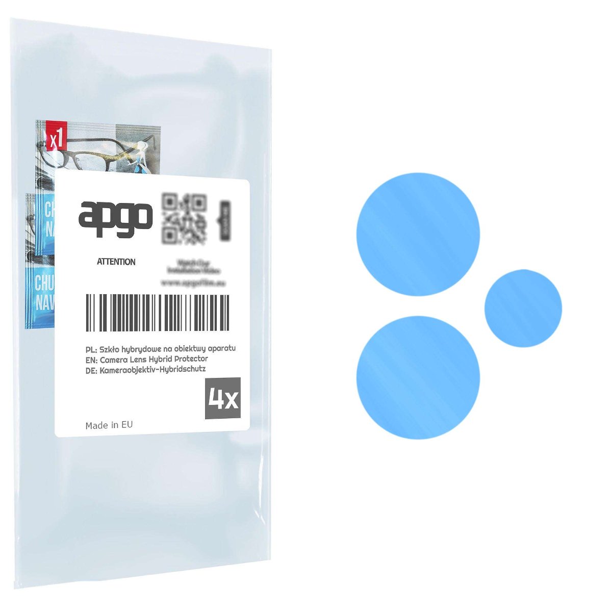 4x Szkło hybrydowe na aparat obiektyw kamerę 9H do Realme 9i 5G - apgo hybrid Camera Lens Protector