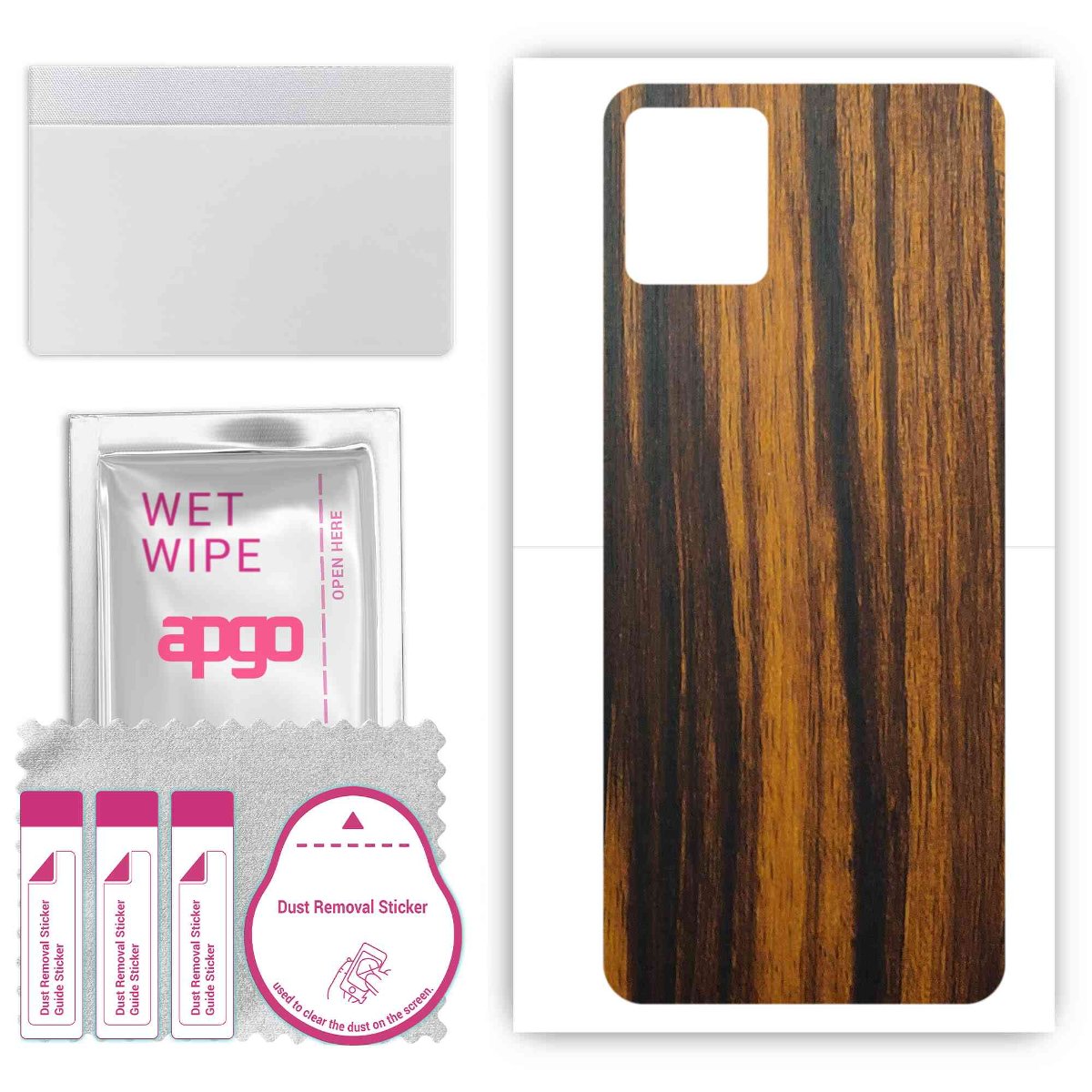 Folia naklejka skórka strukturalna na TYŁ do Motorola Moto G32 -  Drewno Tygrysie - apgo SKINS