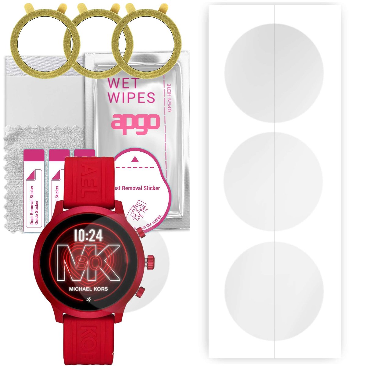 3x Folia hydrożelowa do Michael Kors MKT5073 Accesss Go - apgo Smartwatch Hydrogel Protection Ochrona na ekran smartwatcha