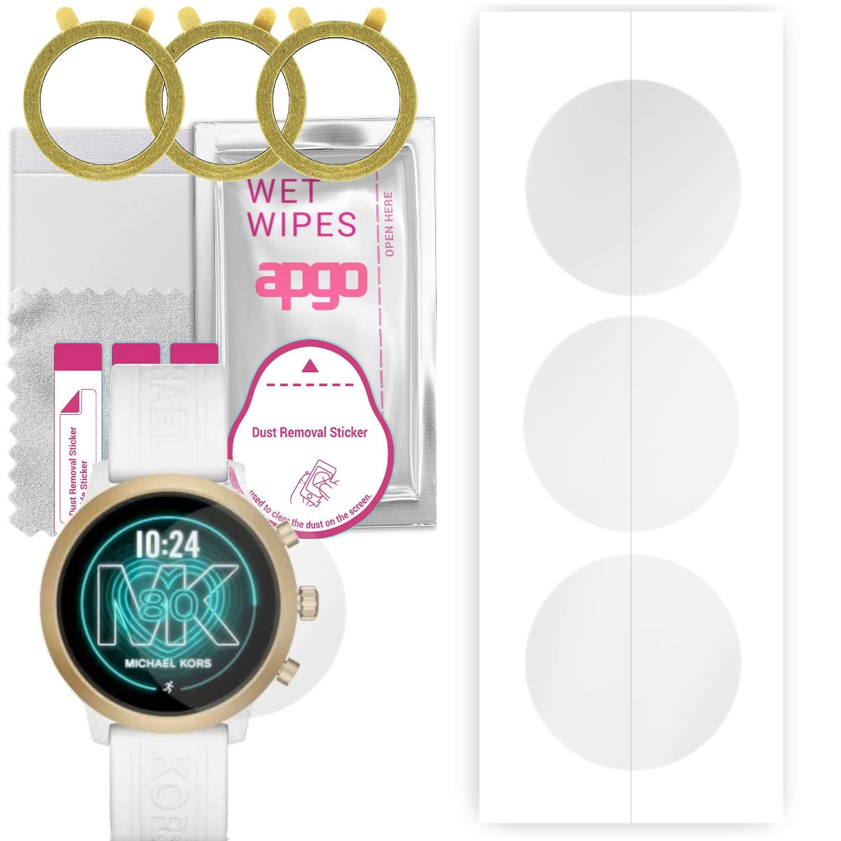 3x Folia hydrożelowa do Michael Kors MKT5071 Access Go - apgo Smartwatch Hydrogel Protection Ochrona na ekran smartwatcha