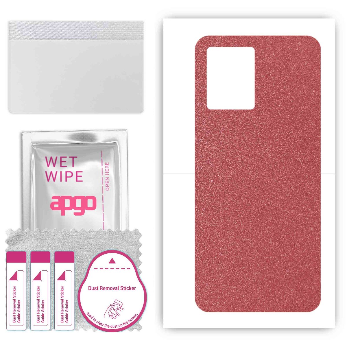 Folia naklejka skórka strukturalna na TYŁ do Oppo Reno8 4G -  Różowy Pastel Matowy Chropowaty Baranek - apgo SKINS
