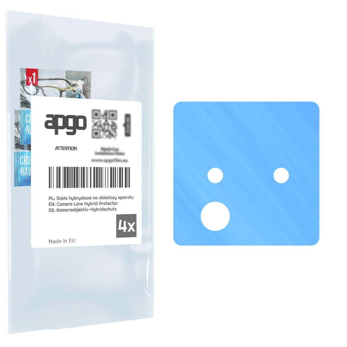 4x Szkło hybrydowe na aparat obiektyw kamerę 9H do Oukitel WP7 Lite - apgo hybrid Camera Lens Protector