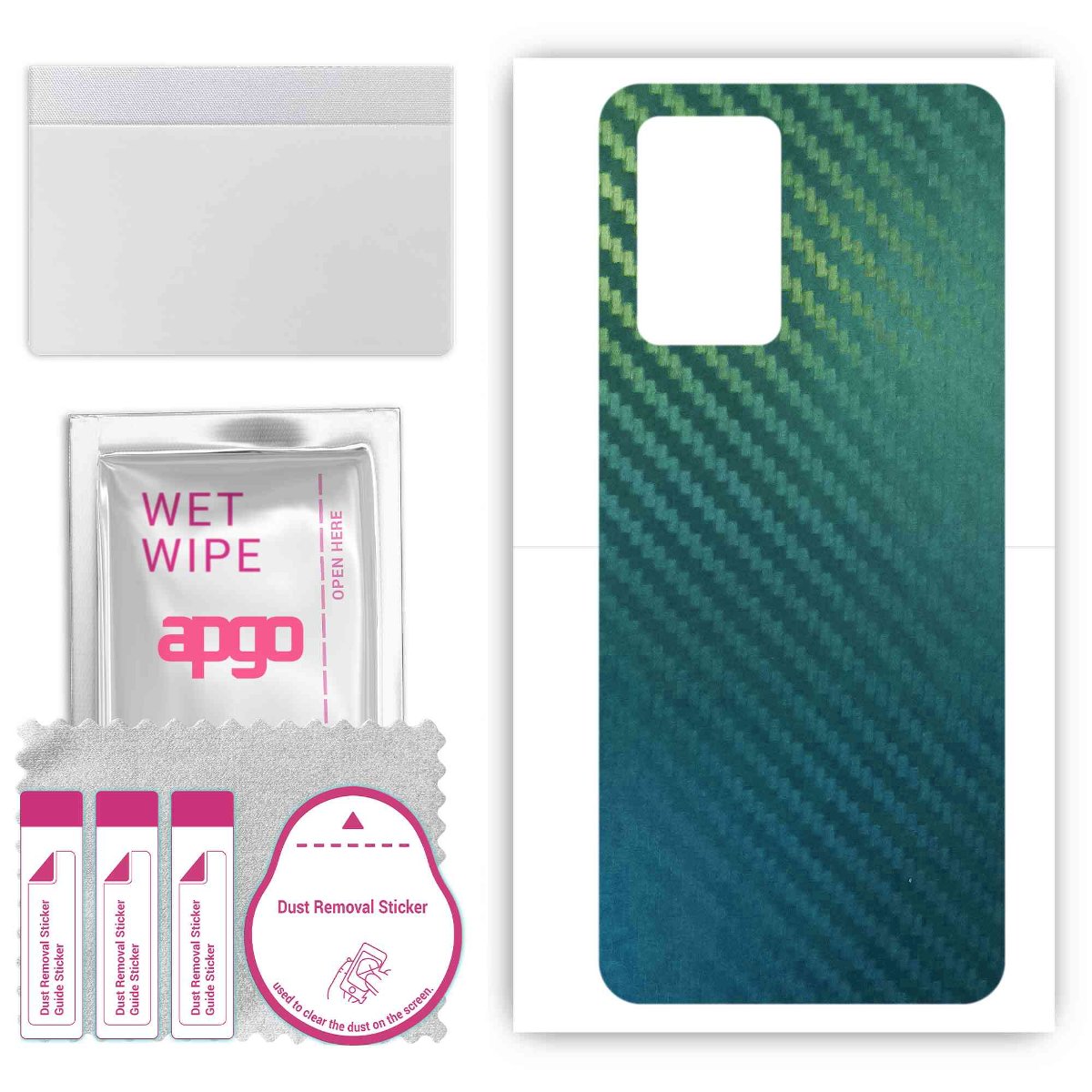 Folia naklejka skórka strukturalna na TYŁ do ZTE Blade V40 Smart -  Carbon Kameleon CAKA1 - apgo SKINS
