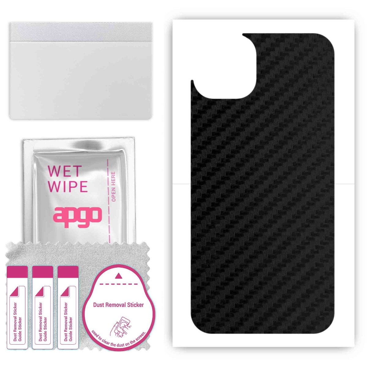Folia naklejka skórka strukturalna na TYŁ do Apple iPhone 14 - Carbon - apgo SKINS