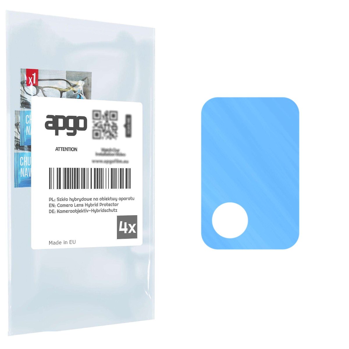 4x Szkło hybrydowe na aparat obiektyw kamerę 9H do Oppo K10 Vitality - apgo hybrid Camera Lens Protector