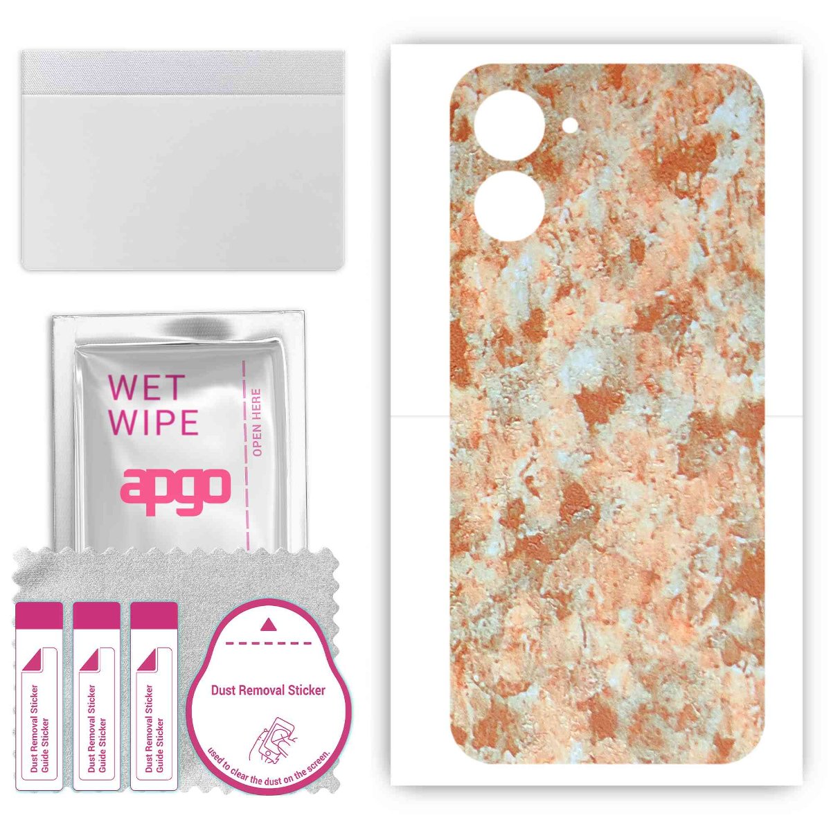 Folia naklejka skórka strukturalna na TYŁ do Realme V20 -  Kamień Piaskowiec - apgo SKINS