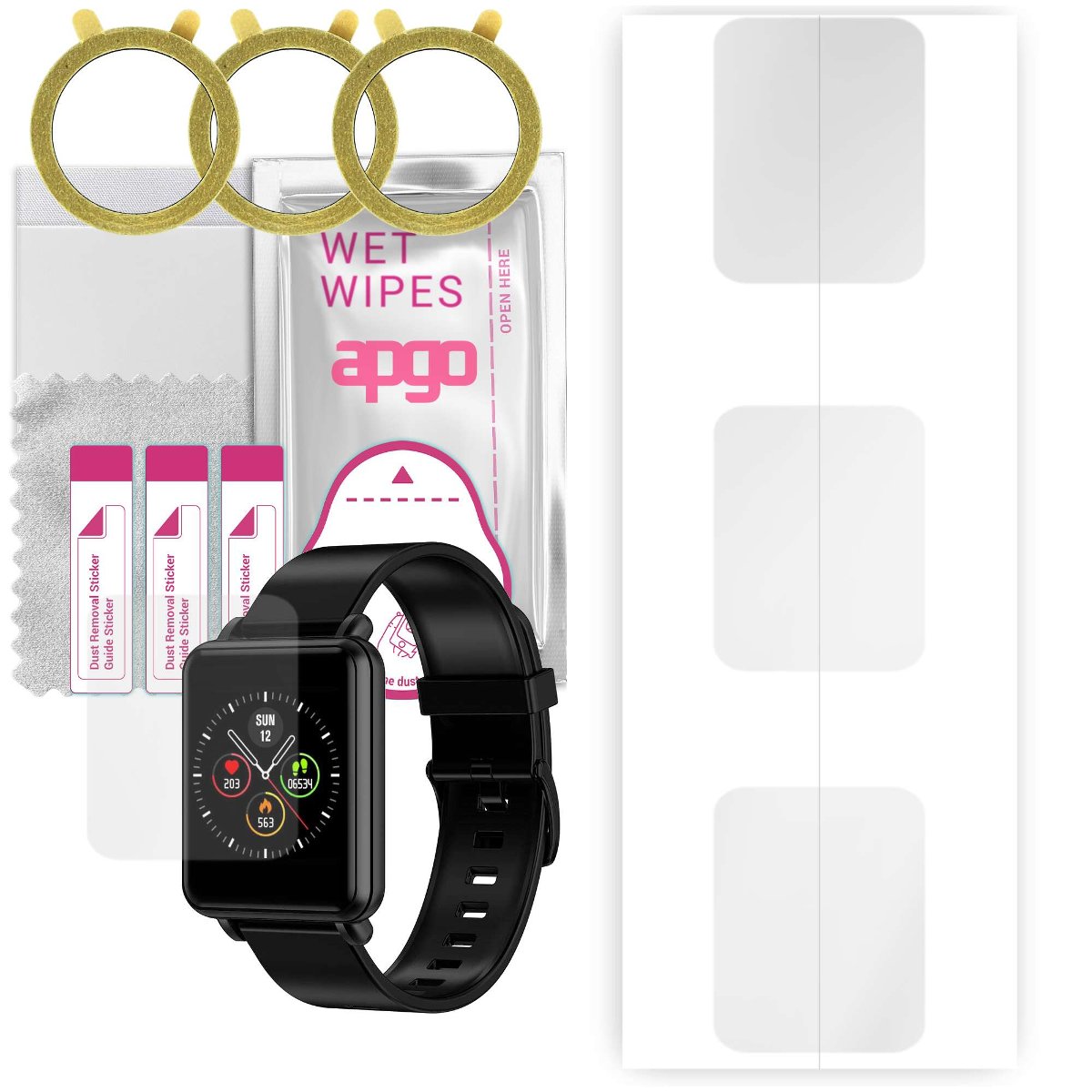 3x Folia hydrożelowa do Colmi LAND - apgo Smartwatch Hydrogel Protection Ochrona na ekran smartwatcha