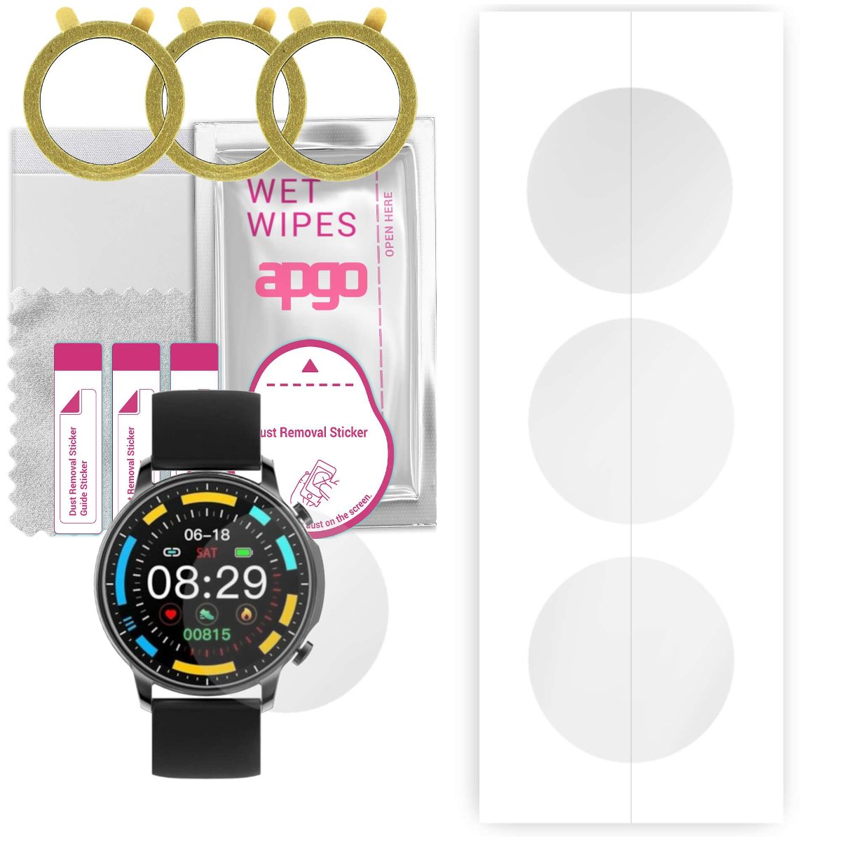 3x Folia hydrożelowa do Colmi V23 Pro - apgo Smartwatch Hydrogel Protection Ochrona na ekran smartwatcha