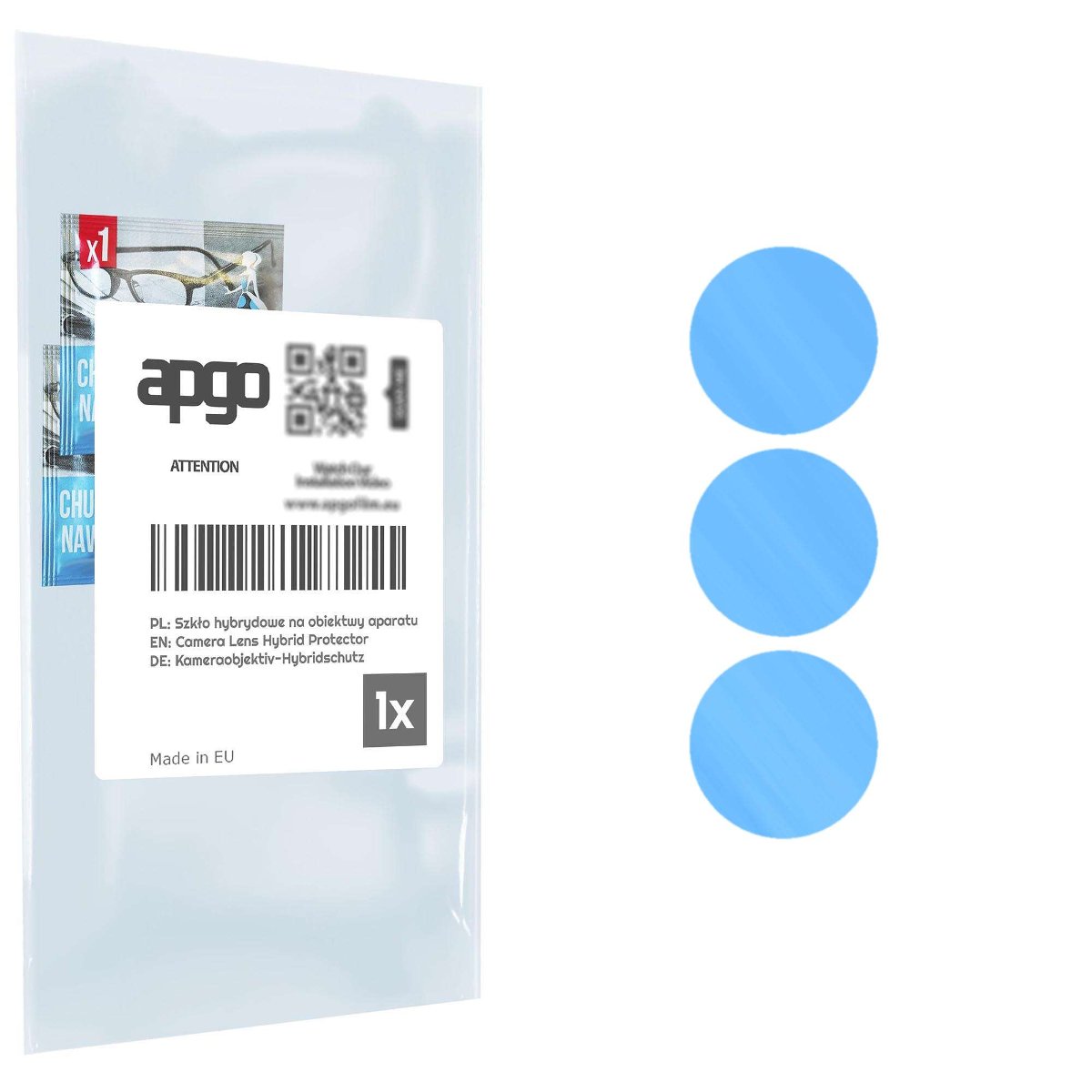 1x Szkło hybrydowe na aparat obiektyw kamerę 9H do Kruger&Matz Flow 9 - apgo hybrid Camera Lens Protector