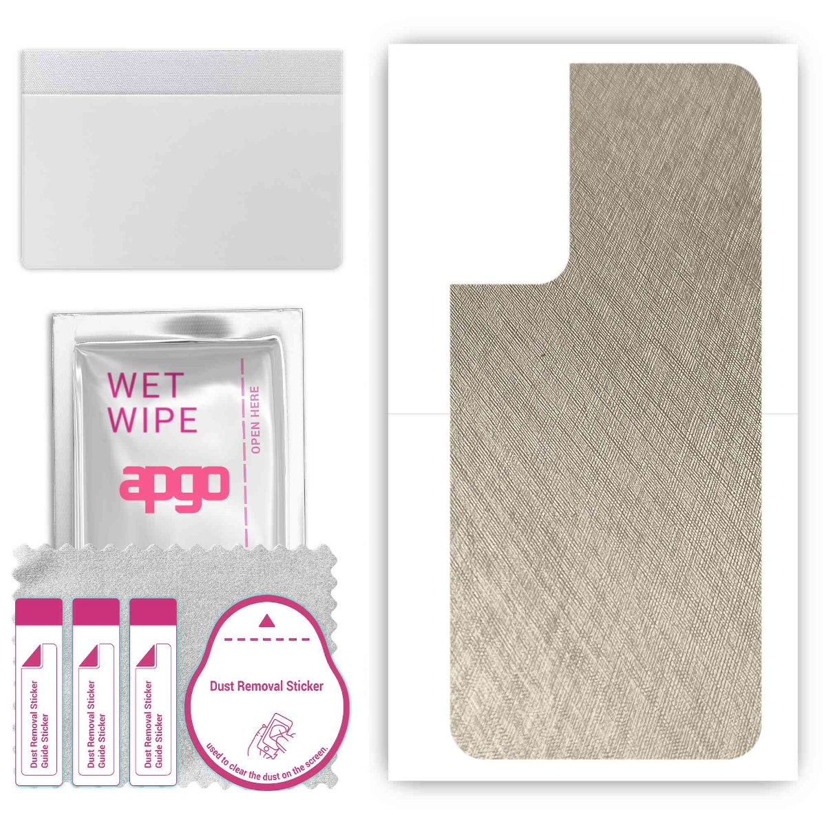 Folia naklejka skórka strukturalna na TYŁ do Infinix Hot 12 Pro -  Tytan Srebrny - apgo SKINS