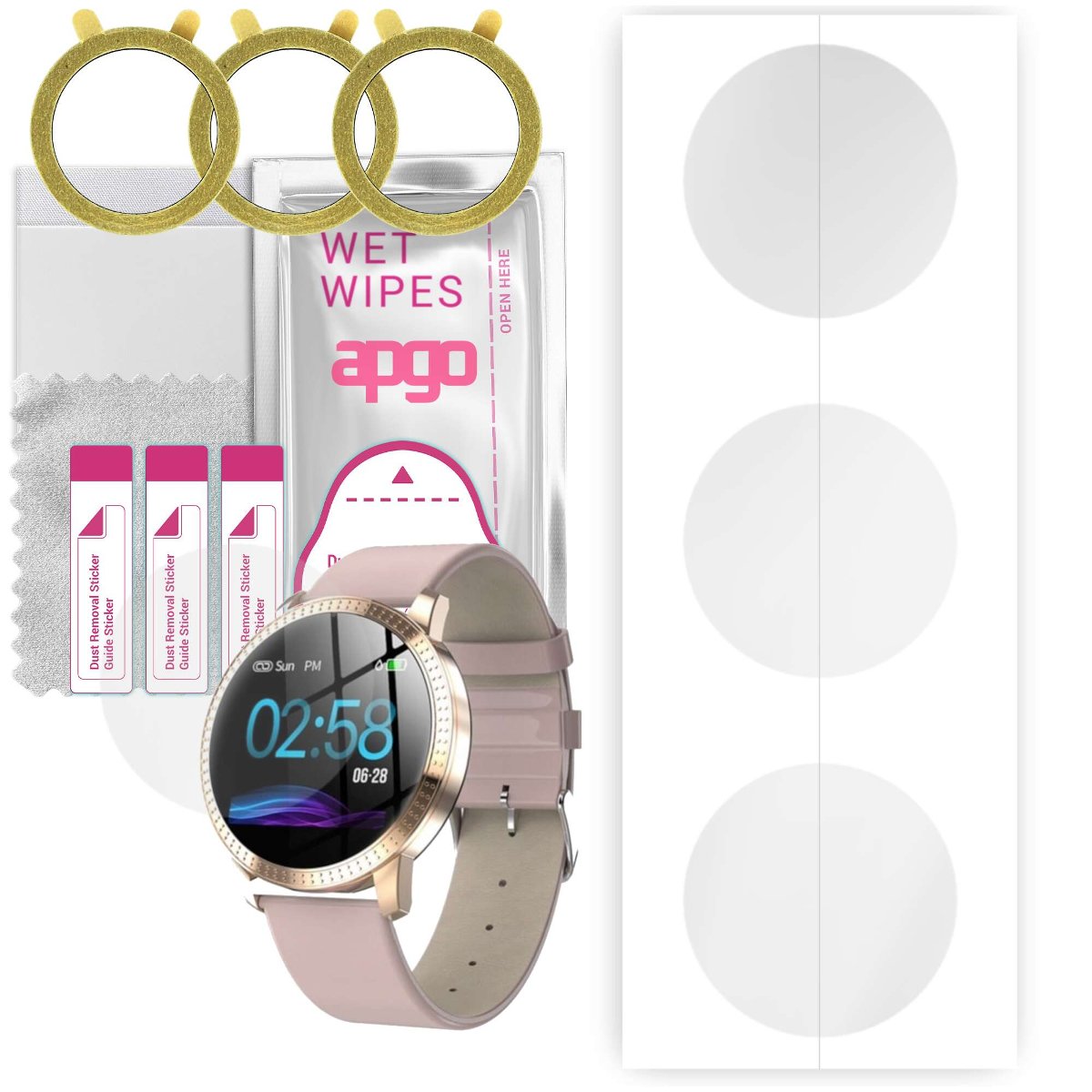 3x Folia hydrożelowa do Garett Women Klara - apgo Smartwatch Hydrogel Protection Ochrona na ekran smartwatcha