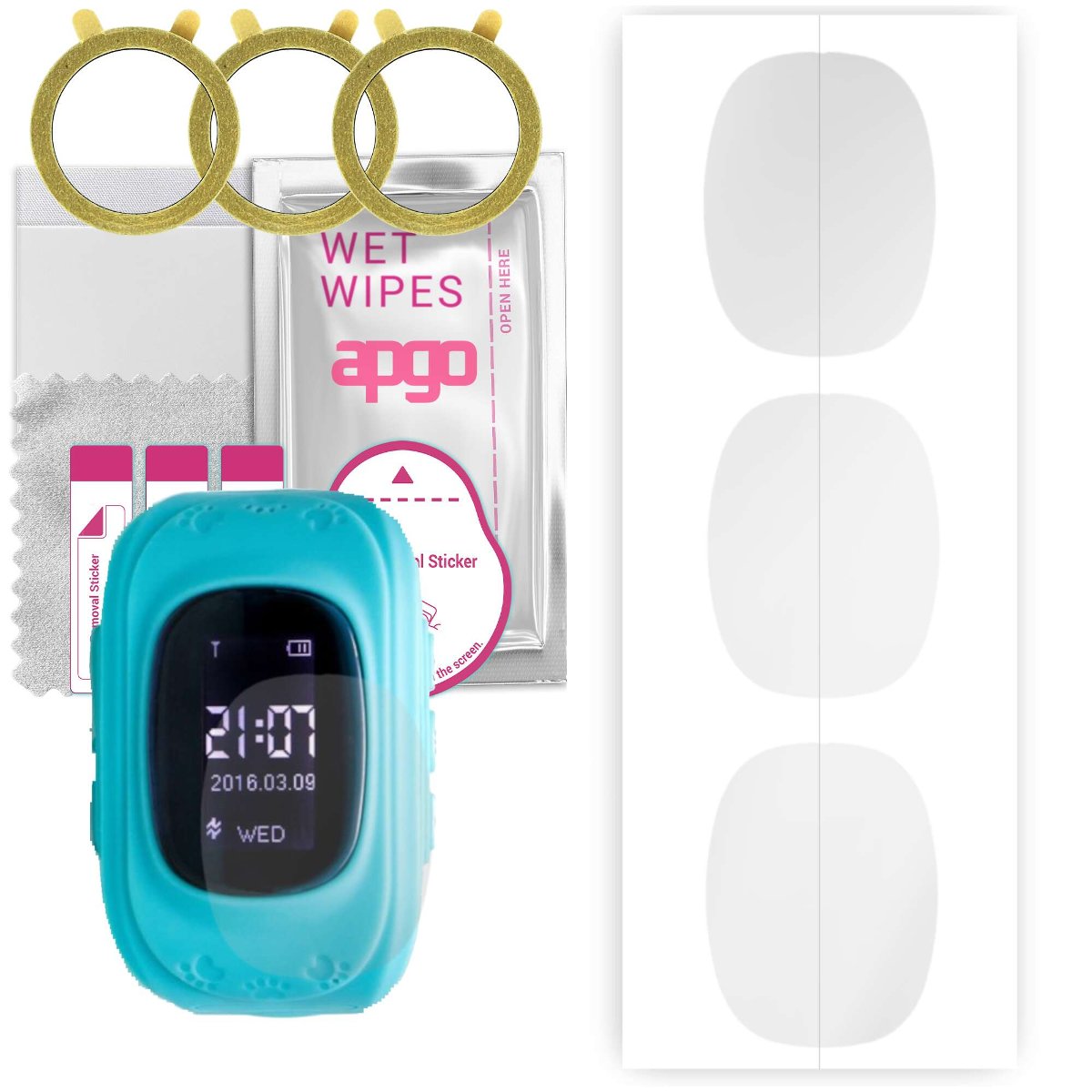 3x Folia hydrożelowa do Garett Kids1 - apgo Smartwatch Hydrogel Protection Ochrona na ekran smartwatcha