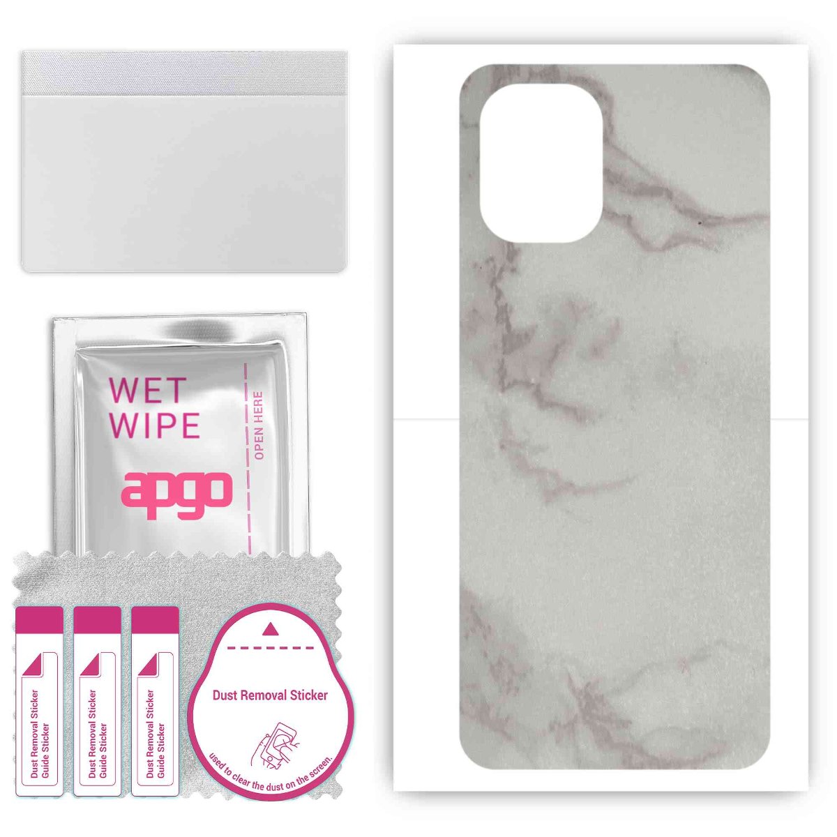 Folia naklejka skórka strukturalna na TYŁ do Umidigi F3 5G -  Marmur Szary - apgo SKINS