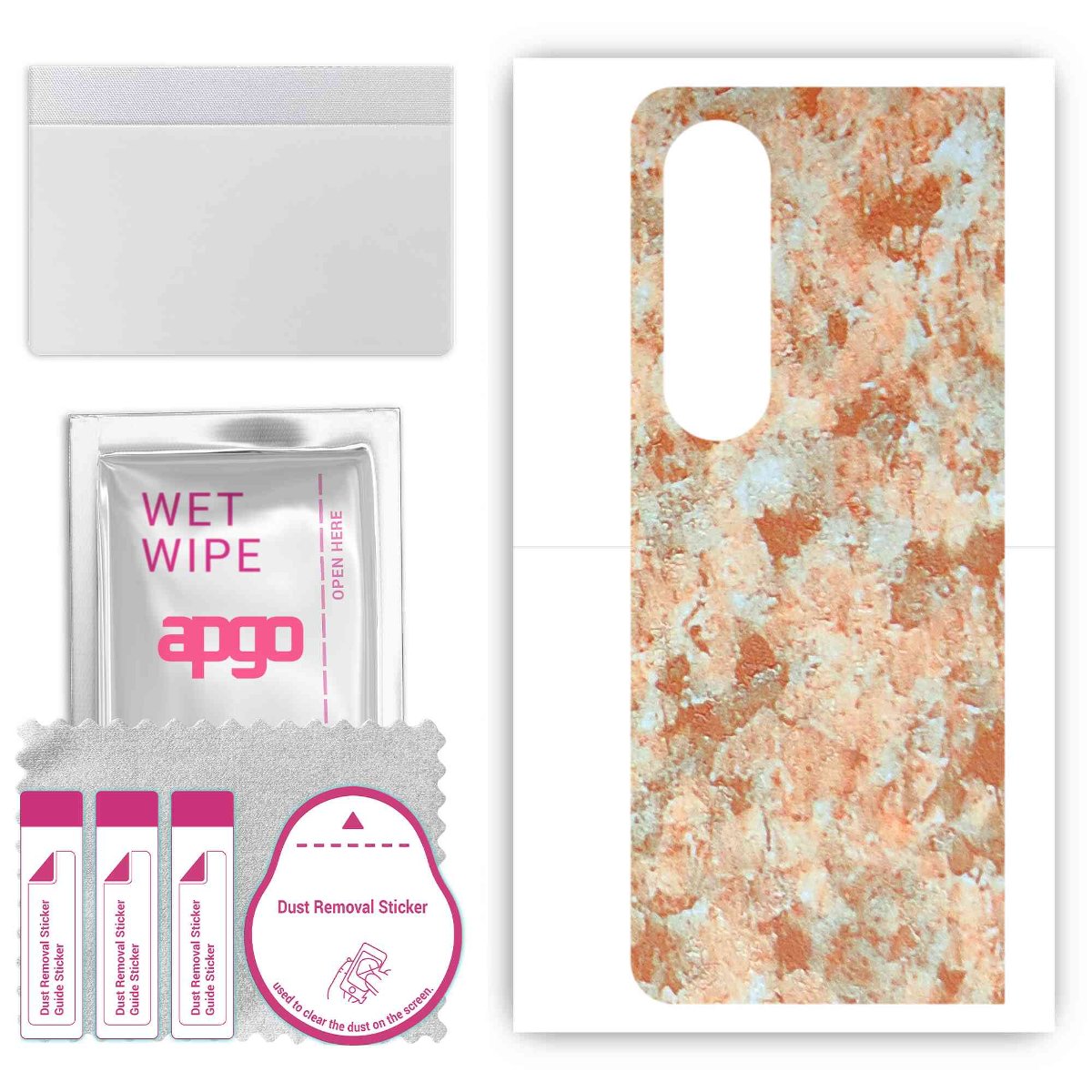 Folia naklejka skórka strukturalna na TYŁ do Samsung Galaxy Z Fold4 -  Kamień Piaskowiec - apgo SKINS