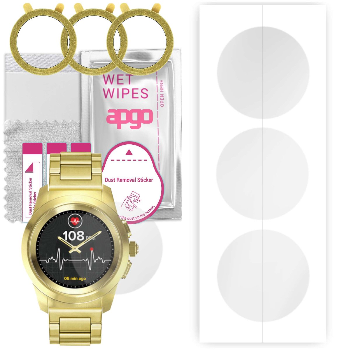 3x Folia hydrożelowa do MyKronoz ZeTime elite petite - apgo Smartwatch Hydrogel Protection Ochrona na ekran smartwatcha
