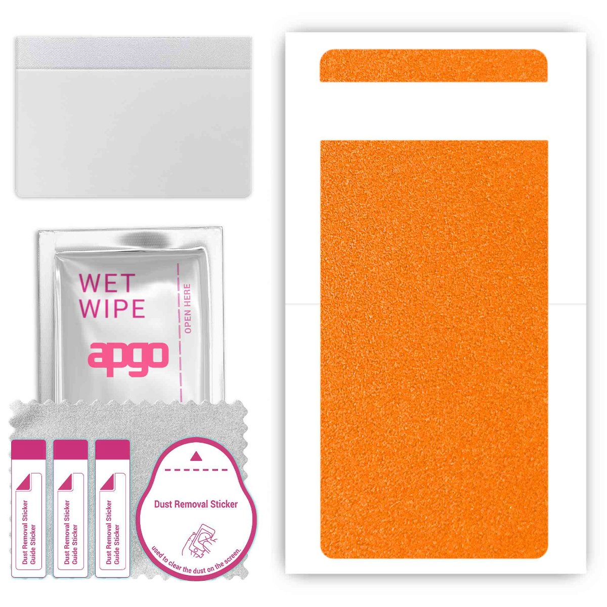 Folia naklejka skórka strukturalna na TYŁ do Google Pixel 6a -  Pomarańczowy Pastel Matowy Chropowaty Baranek - apgo SKINS