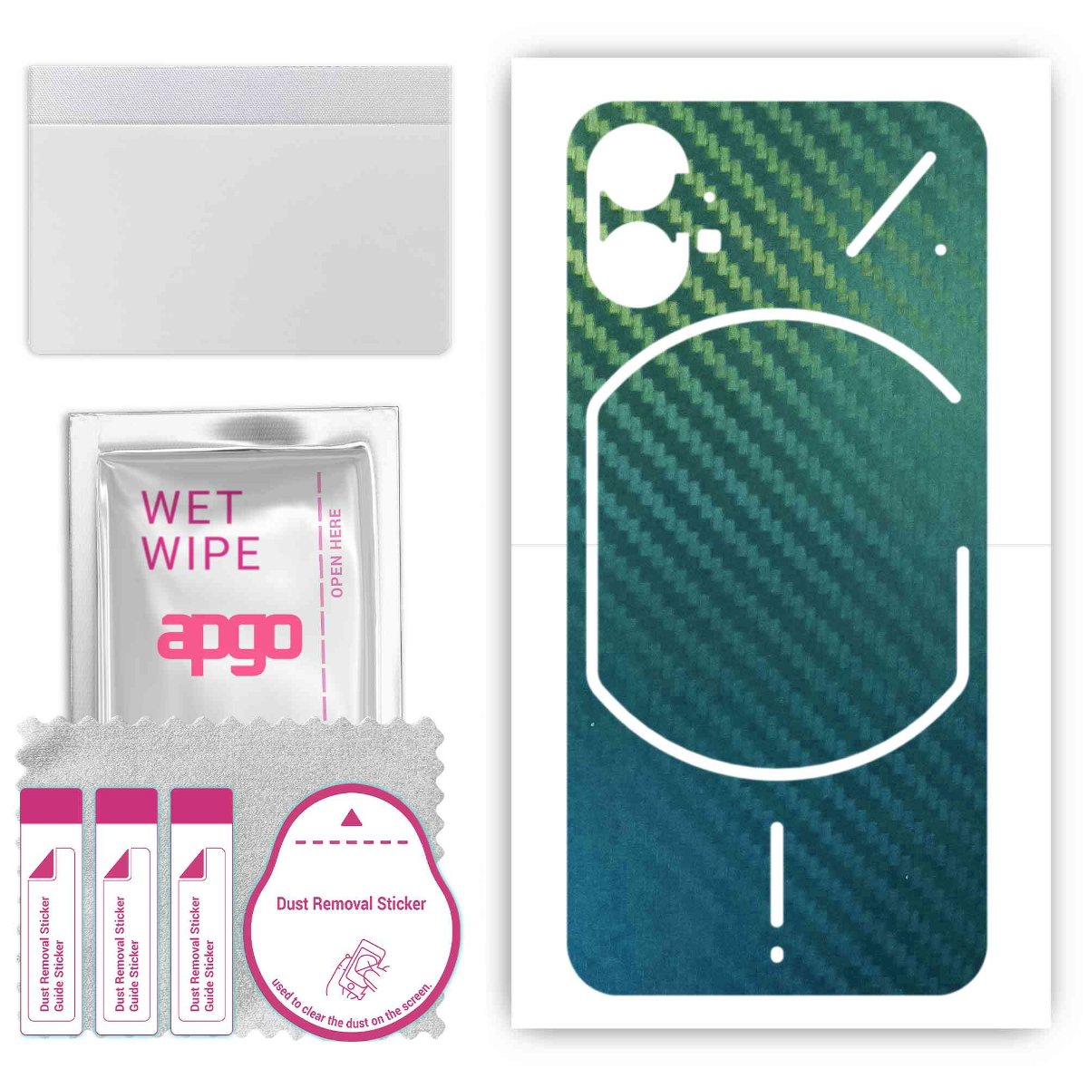 Folia naklejka skórka strukturalna na TYŁ do Nothing Phone 1 -  Carbon Kameleon CAKA1 - apgo SKINS