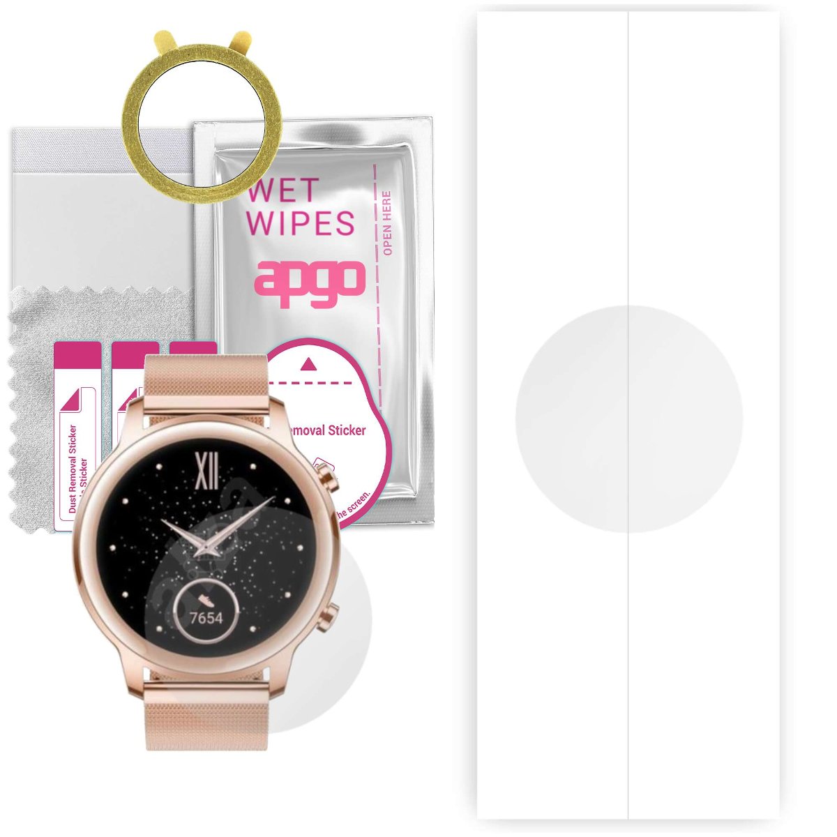 1x Folia hydrożelowa do Honor MagicWatch 2 42mm - apgo Smartwatch Hydrogel Protection Ochrona na ekran smartwatcha