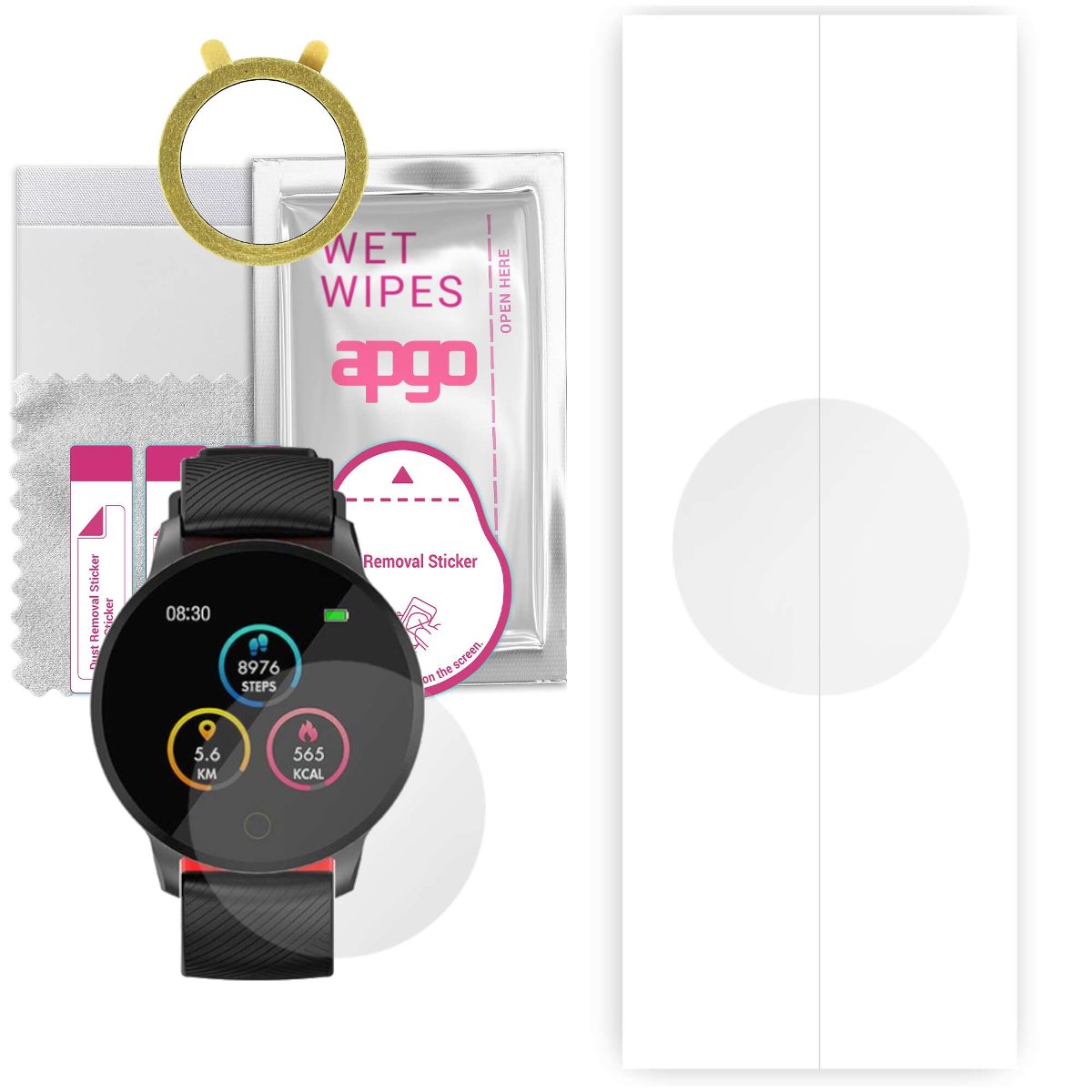 1x Folia hydrożelowa do Havit H1113A - apgo Smartwatch Hydrogel Protection Ochrona na ekran smartwatcha