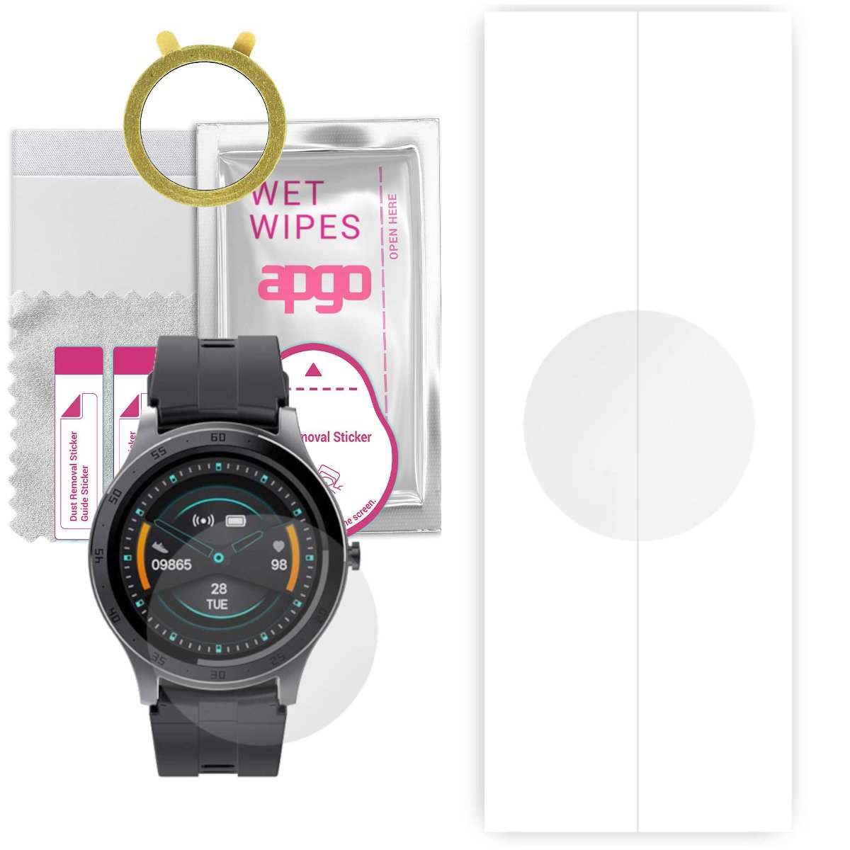 1x Folia hydrożelowa do Havit M9011 - apgo Smartwatch Hydrogel Protection Ochrona na ekran smartwatcha