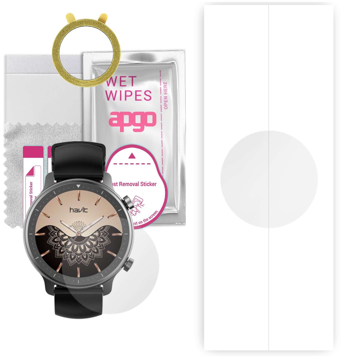 1x Folia hydrożelowa do Havit M9014 - apgo Smartwatch Hydrogel Protection Ochrona na ekran smartwatcha