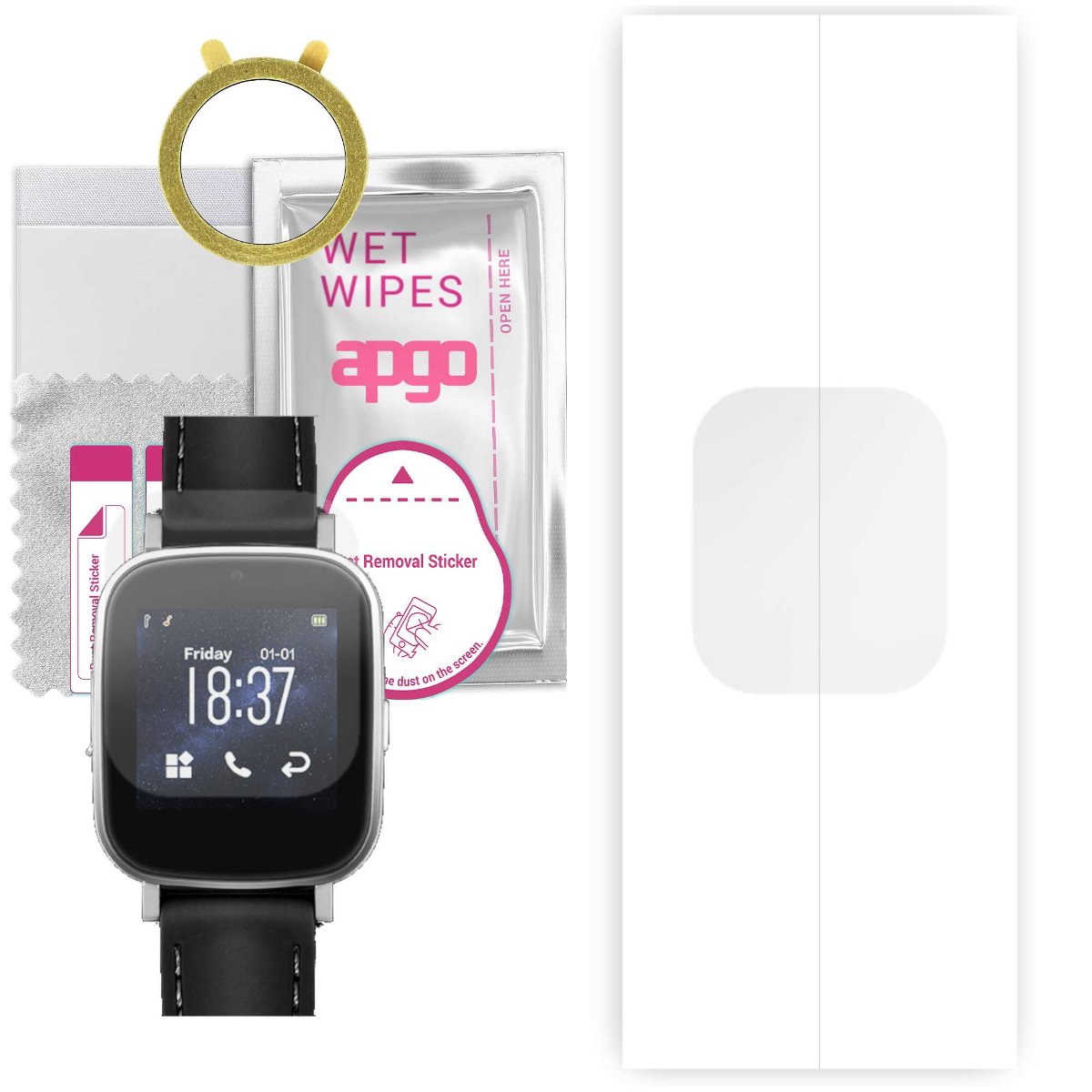 1x Folia hydrożelowa do Kruger&Matz Classic 2 - apgo Smartwatch Hydrogel Protection Ochrona na ekran smartwatcha