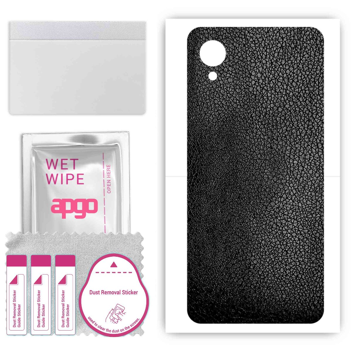 Folia naklejka skórka strukturalna na TYŁ do Samsung Galaxy A23 5G SC-56C -  Skóra Czarna - apgo SKINS