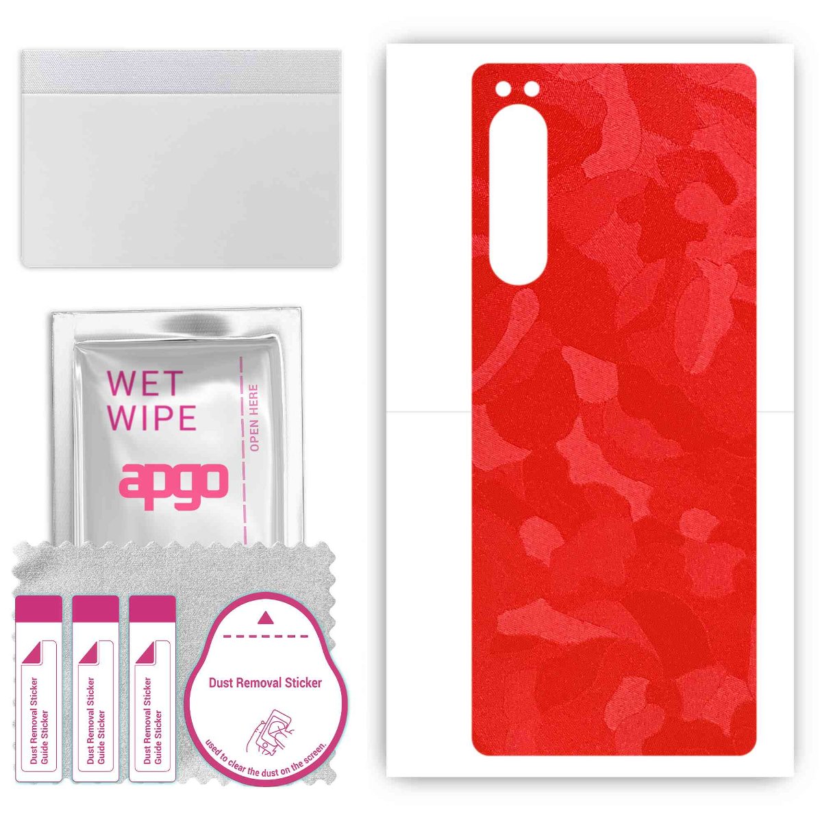 Folia naklejka skórka strukturalna na TYŁ do Sony Xperia 5 IV -  Moro | Camo Czerwony - apgo SKINS