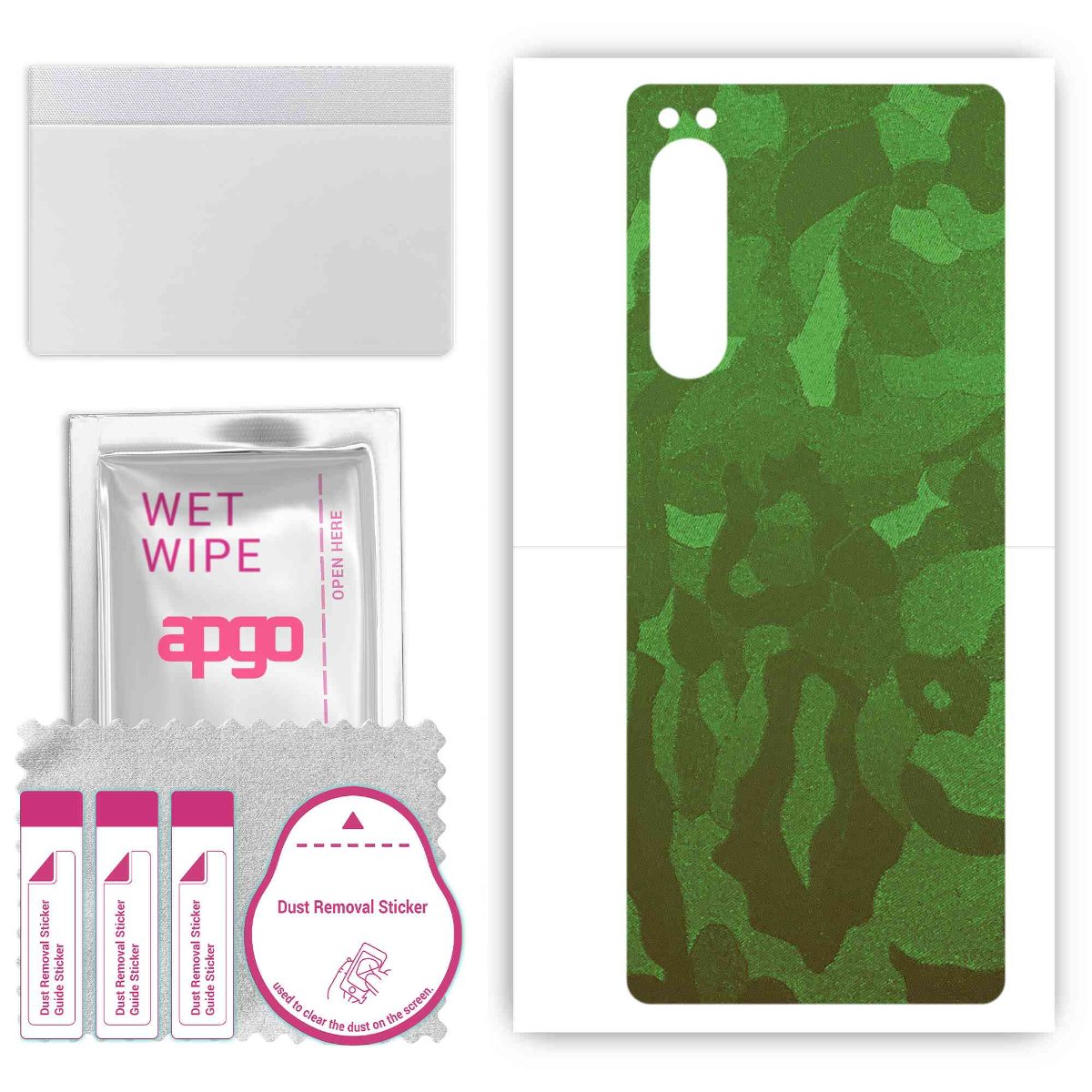 Folia naklejka skórka strukturalna na TYŁ do Sony Xperia 5 IV -  Moro | Camo Zielony - apgo SKINS