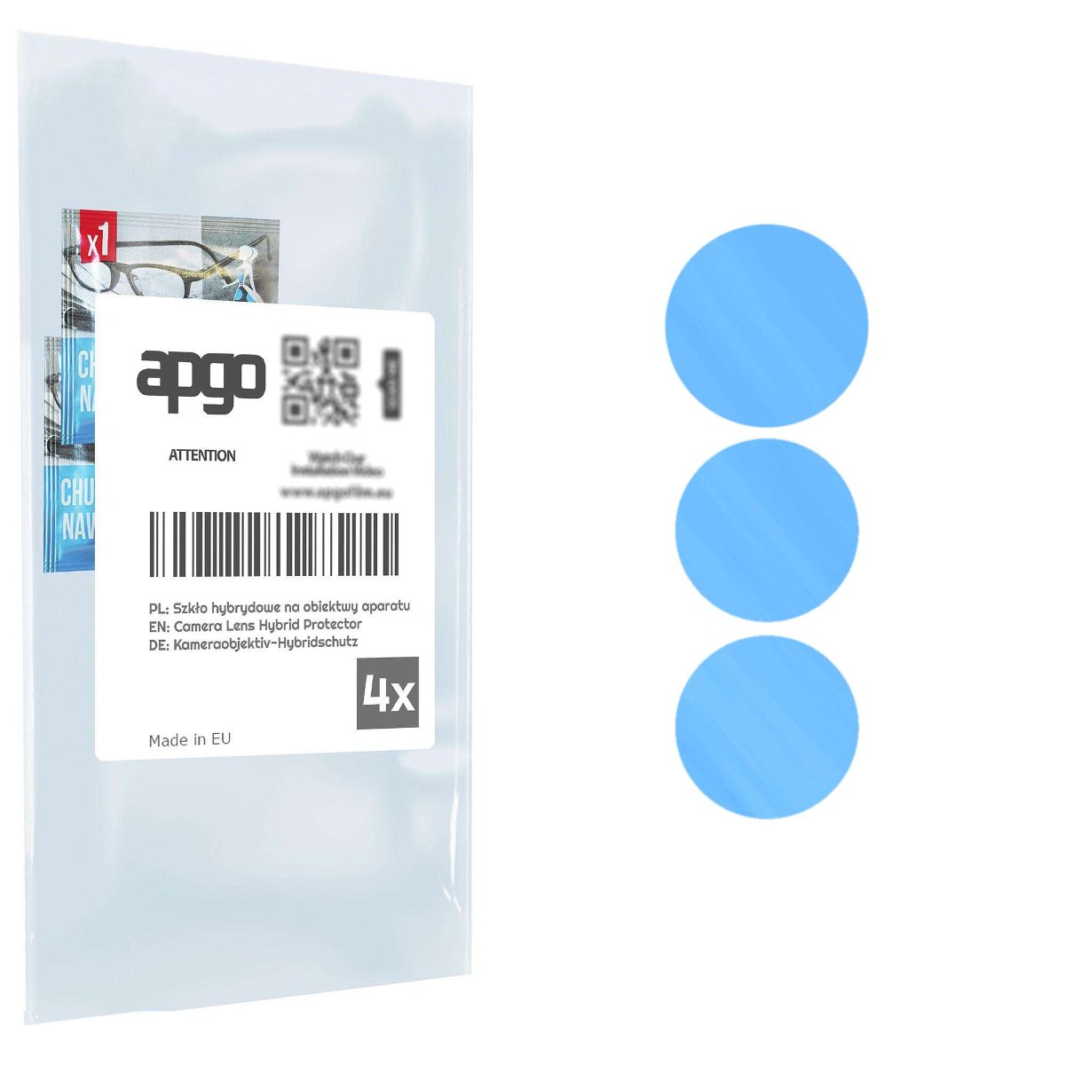 4x Szkło hybrydowe na aparat obiektyw kamerę 9H do Motorola Moto G42 - apgo hybrid Camera Lens Protector