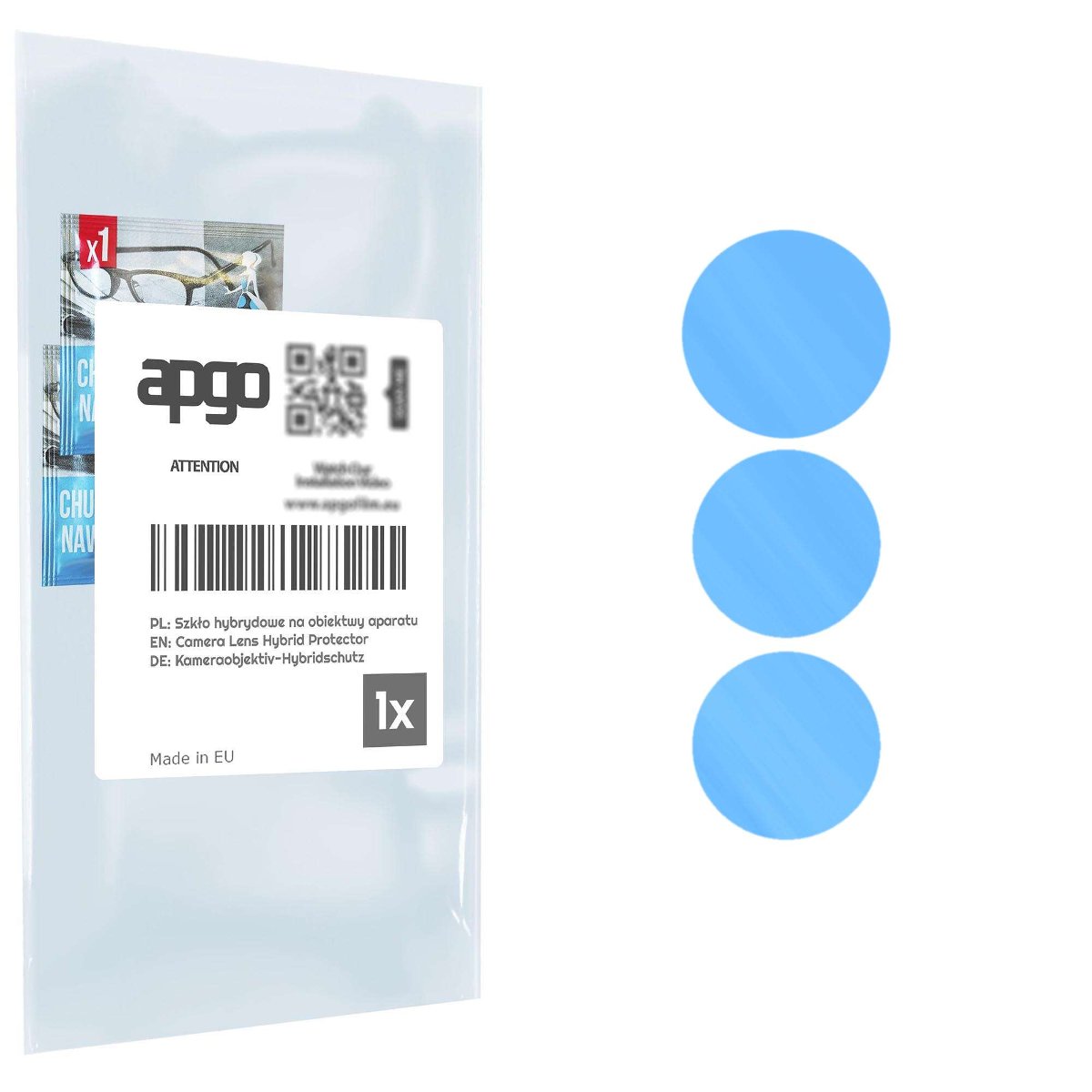 1x Szkło hybrydowe na aparat obiektyw kamerę 9H do Motorola Moto G42 - apgo hybrid Camera Lens Protector