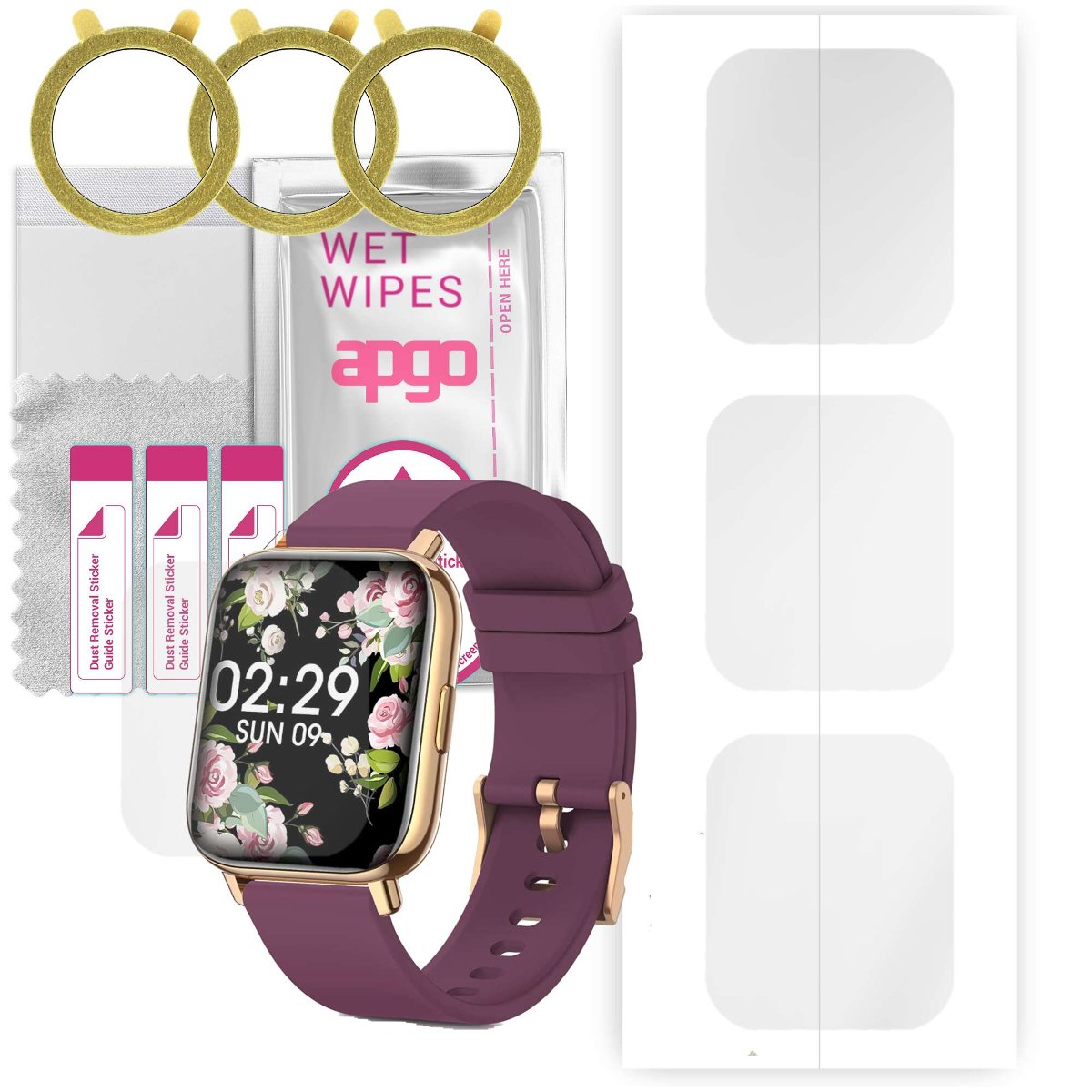 3x Folia hydrożelowa do Naixues Y22 - apgo Smartwatch Hydrogel Protection Ochrona na ekran smartwatcha